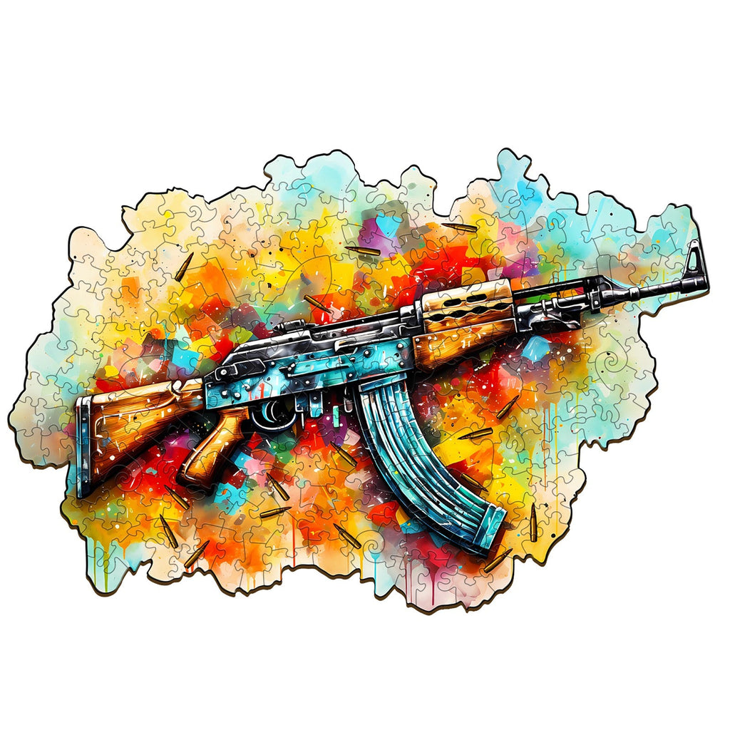 AK47 Wooden Jigsaw Puzzle