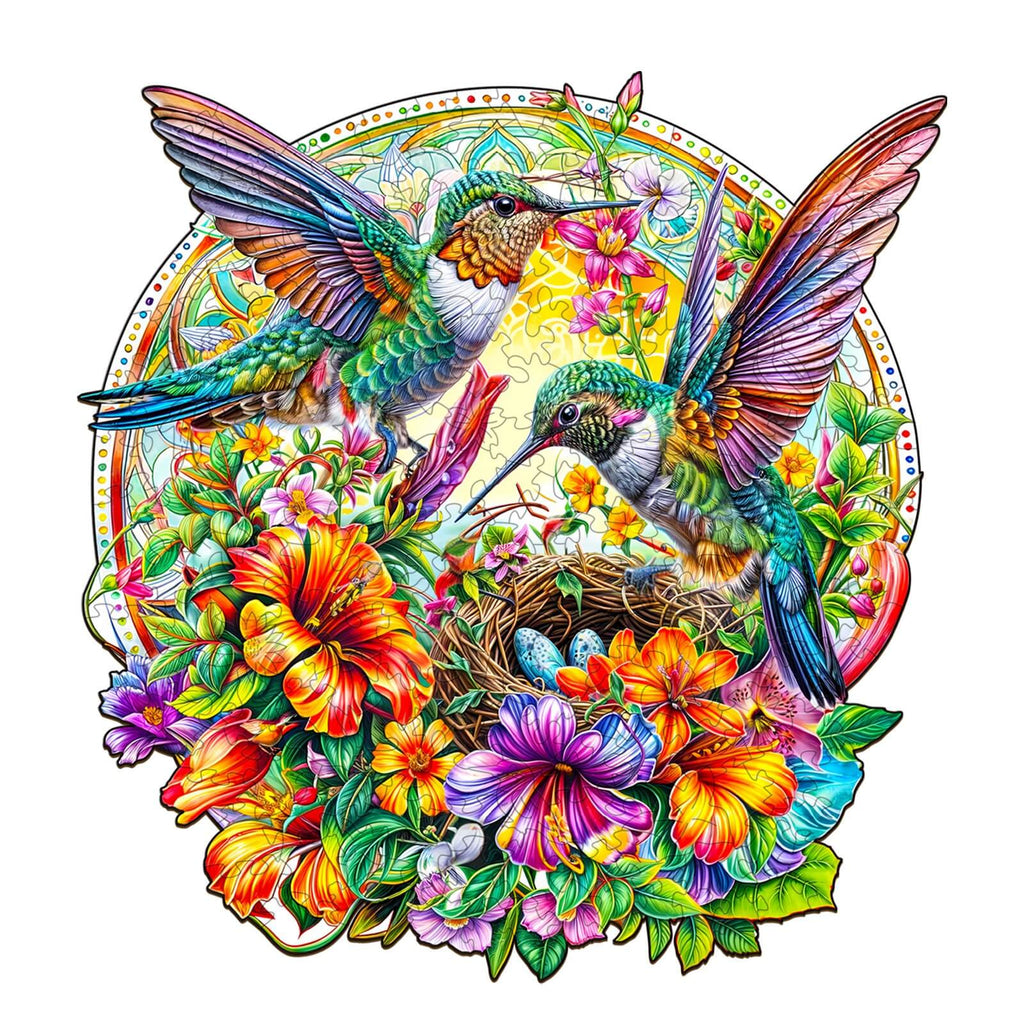 Hummingbird Haven Wooden Jigsaw Puzzle