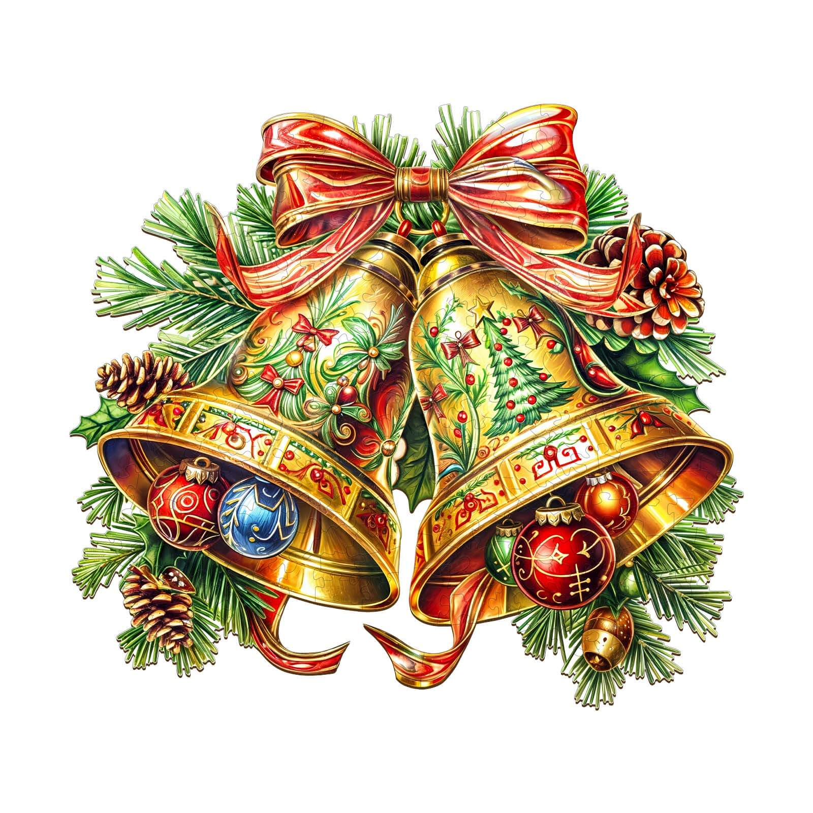 Christmas Bells-2 Wooden Jigsaw Puzzle