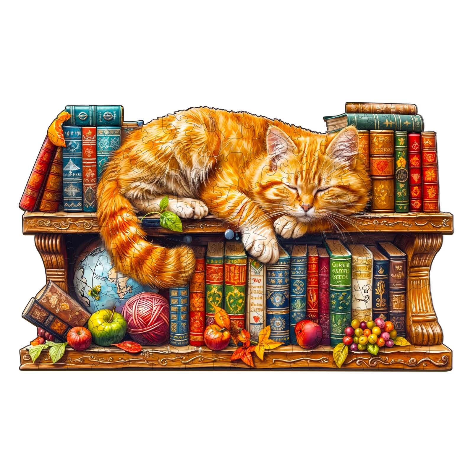 Dreamy Tabby Cat-2 Wooden Jigsaw Puzzle