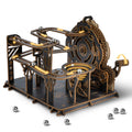 Dark Wood 3D Marble Run – DIY Wooden Puzzle Track Kit