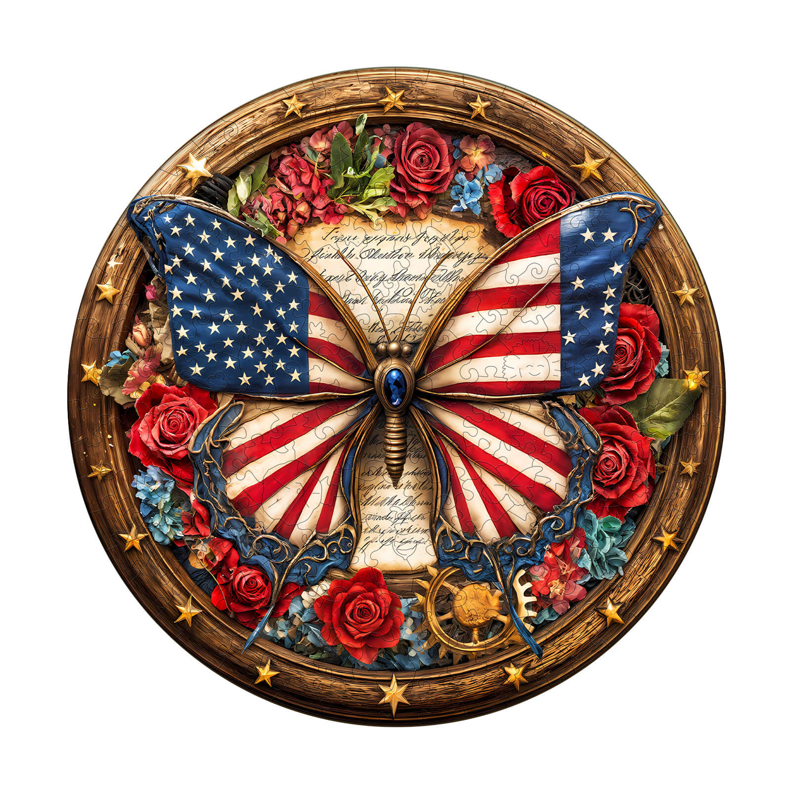 Freedom Wings Wooden Jigsaw Puzzle