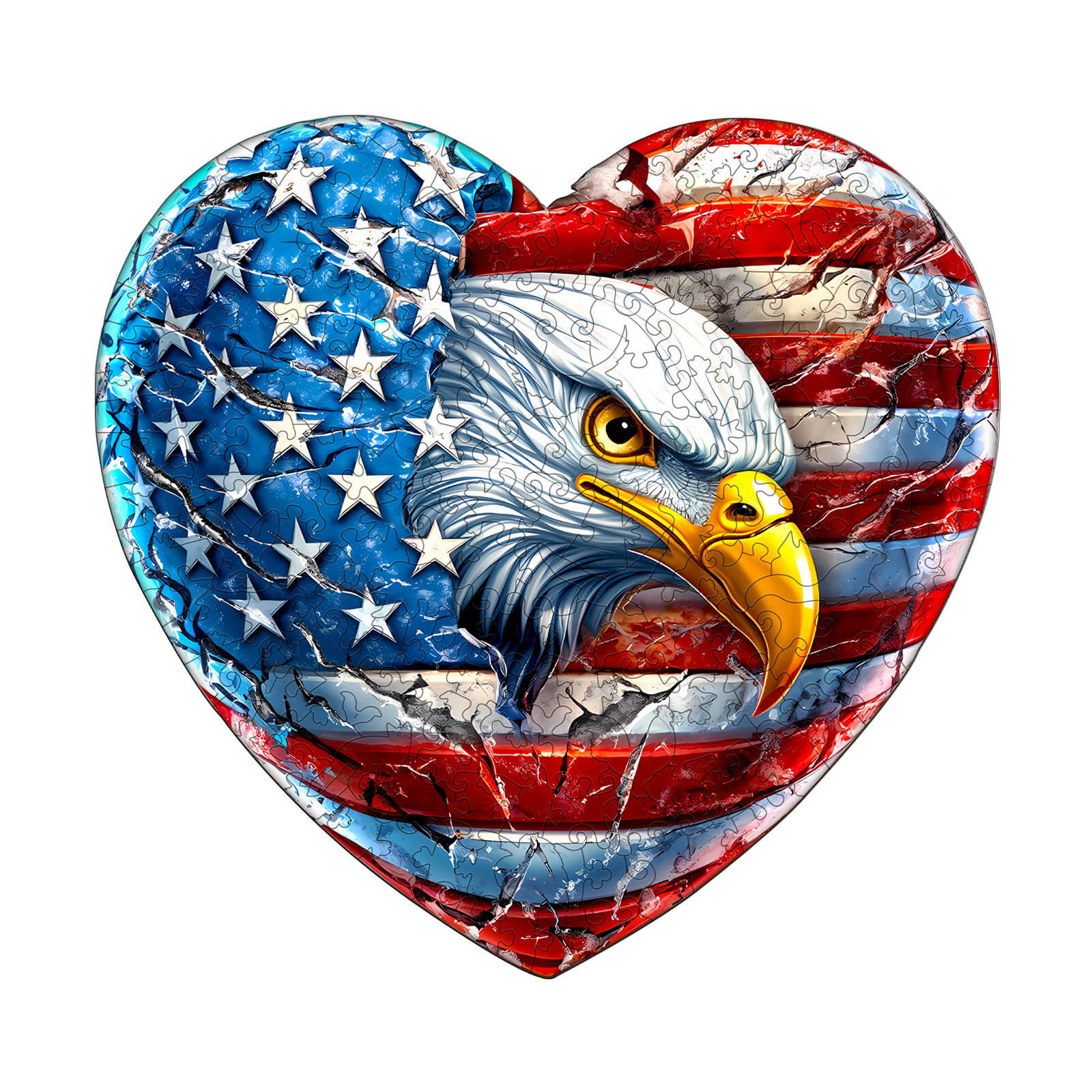 Patriotic Eagle-1 Wooden Jigsaw Puzzle