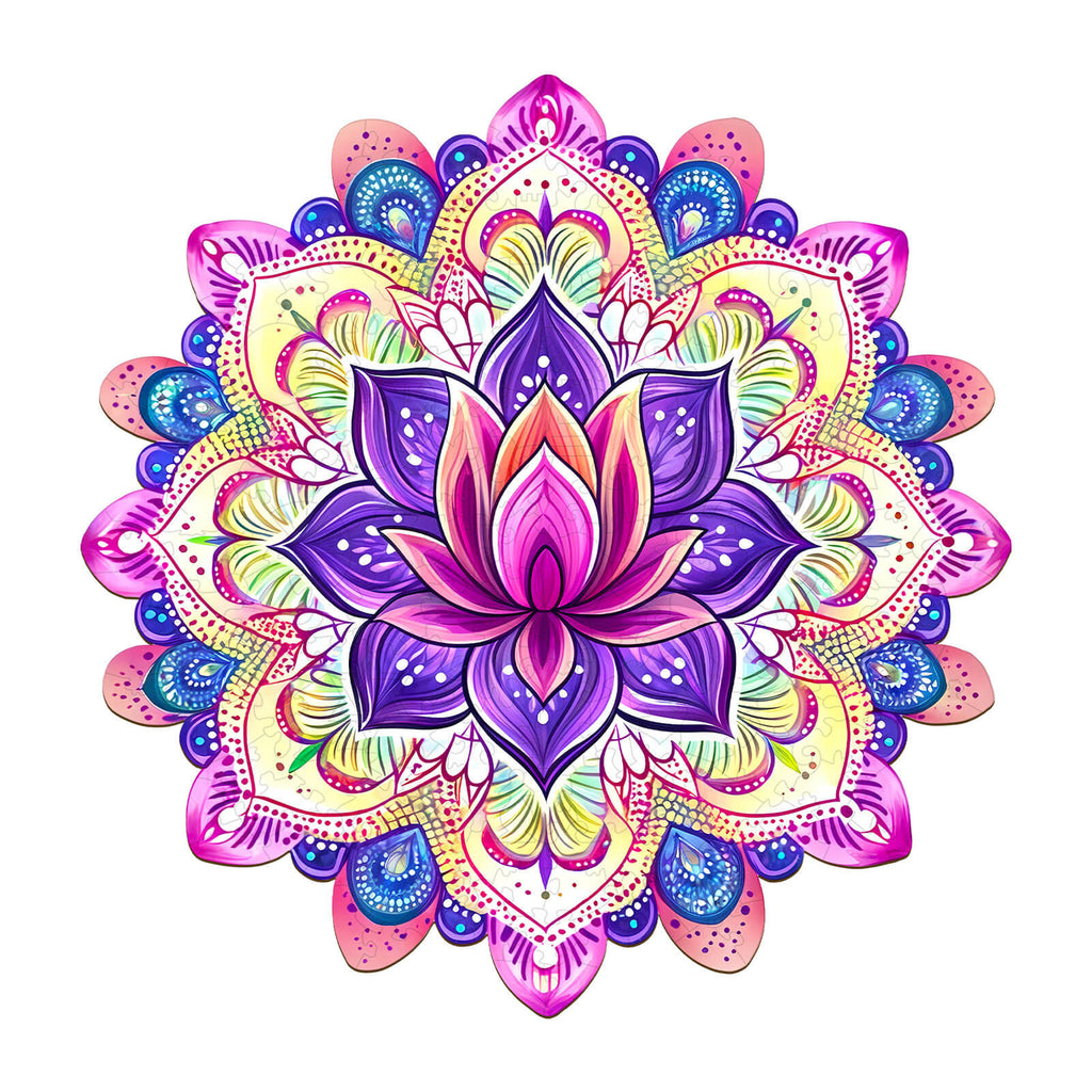 Mandala Lotus-2 Wooden Jigsaw Puzzle