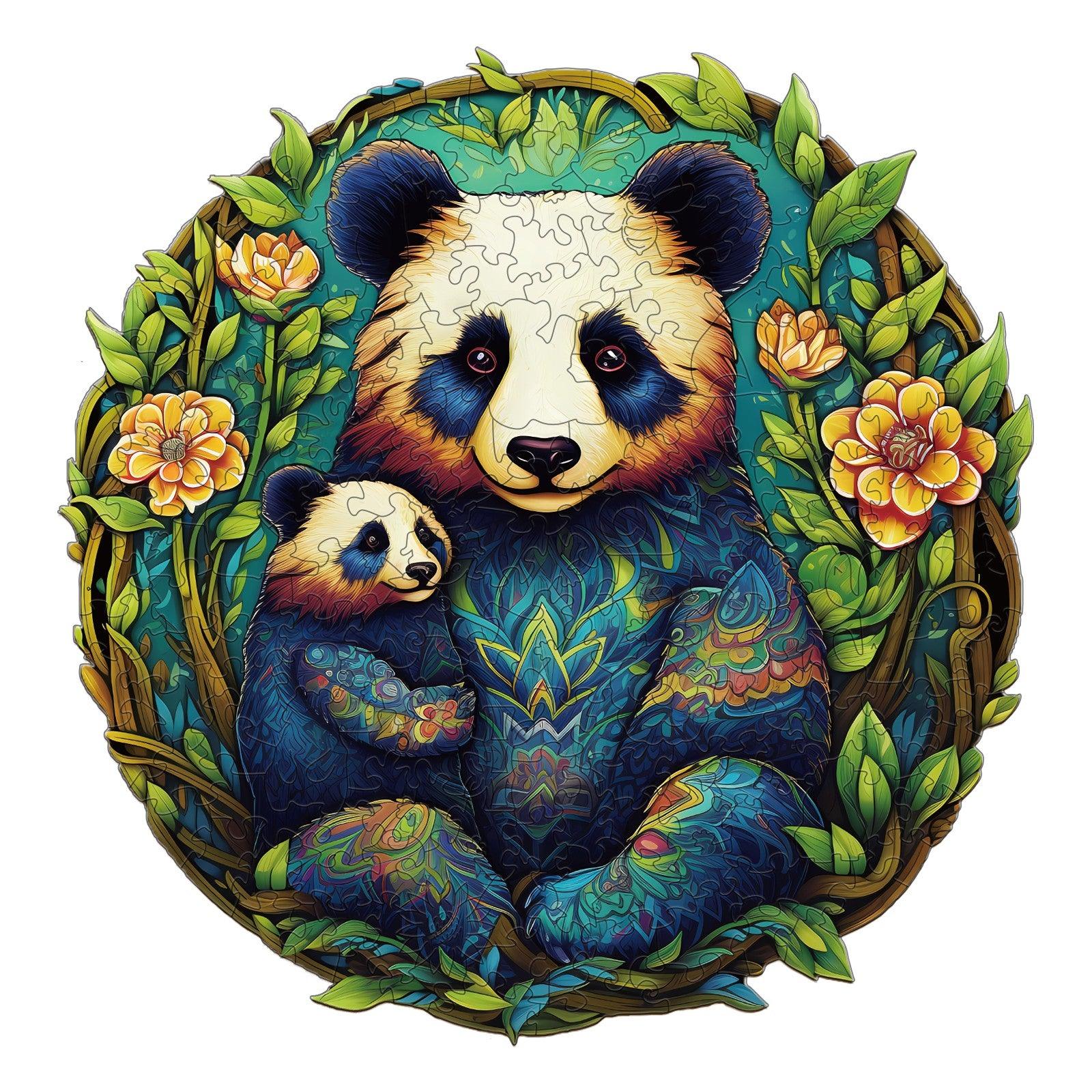 Panda Family 2 Wooden Jigsaw Puzzle
