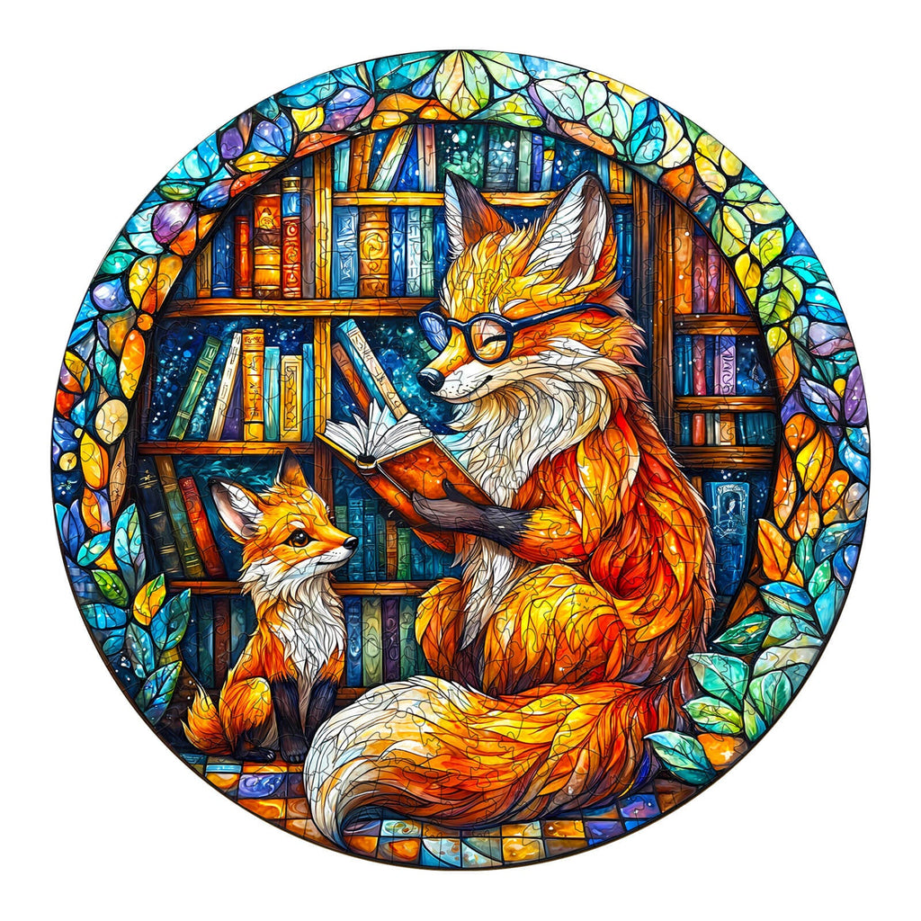 Mother Fox Storytime-2 Wooden Jigsaw Puzzle