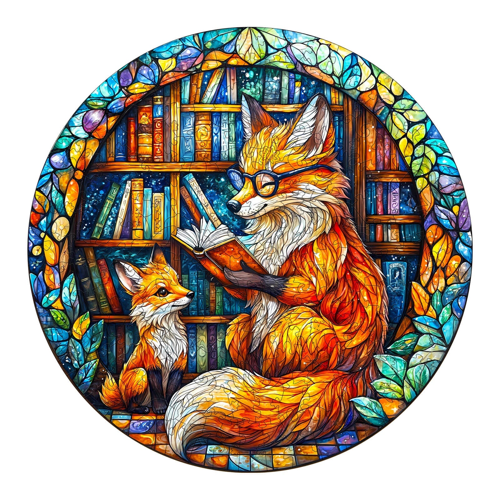 Mother Fox Storytime-2 Wooden Jigsaw Puzzle