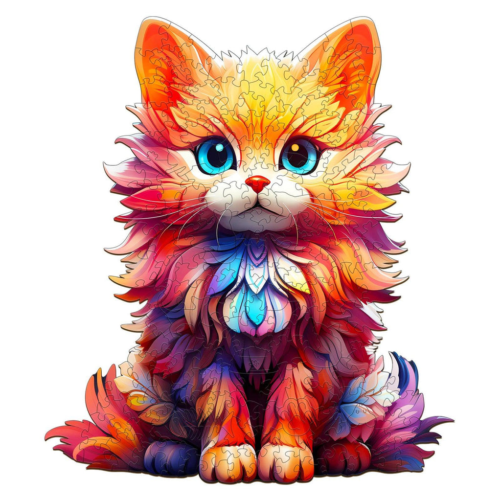 Docile Cat Wooden Jigsaw Puzzle