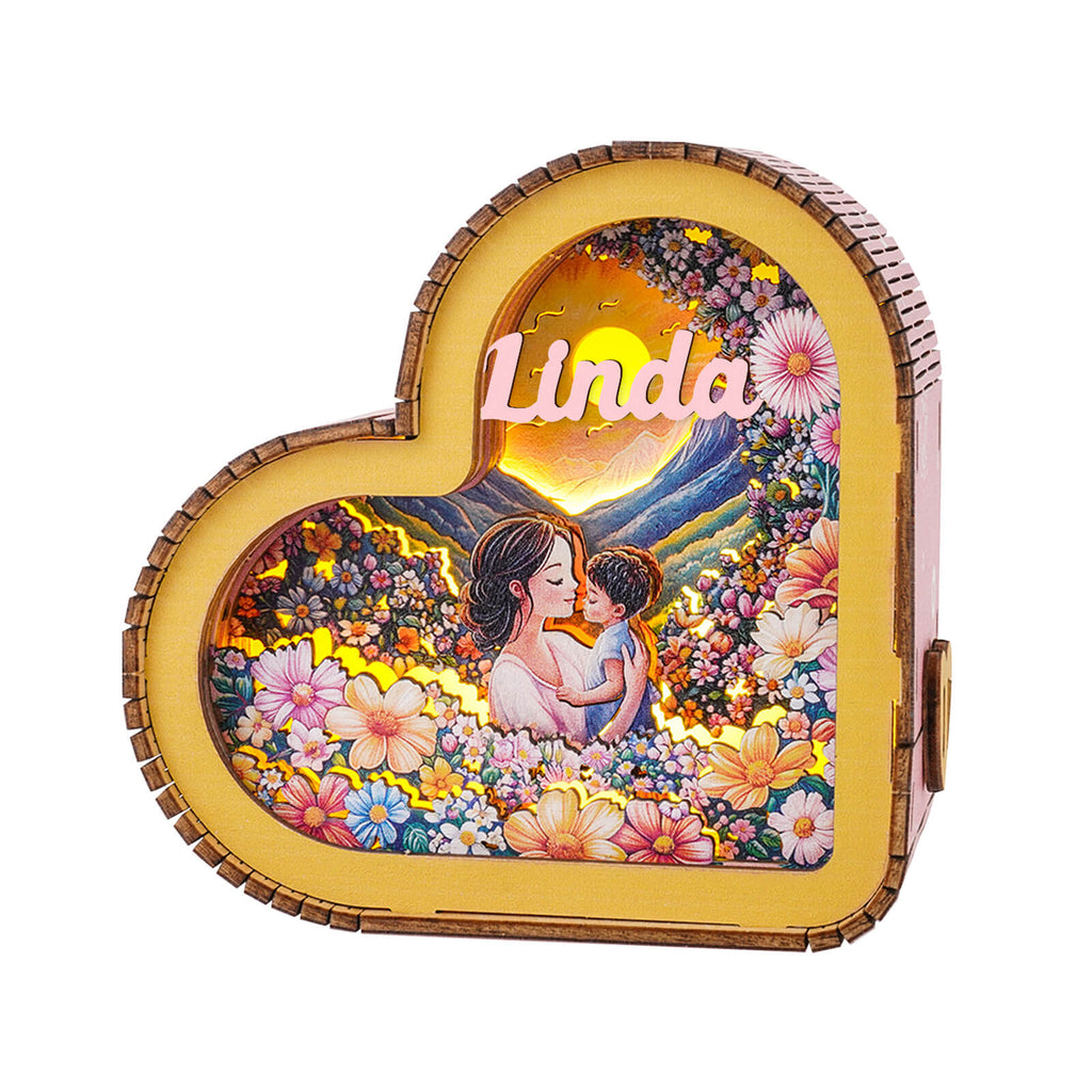 The Glory of Motherly Love Kit - Personalized 3D Wooden Puzzle Night Light
