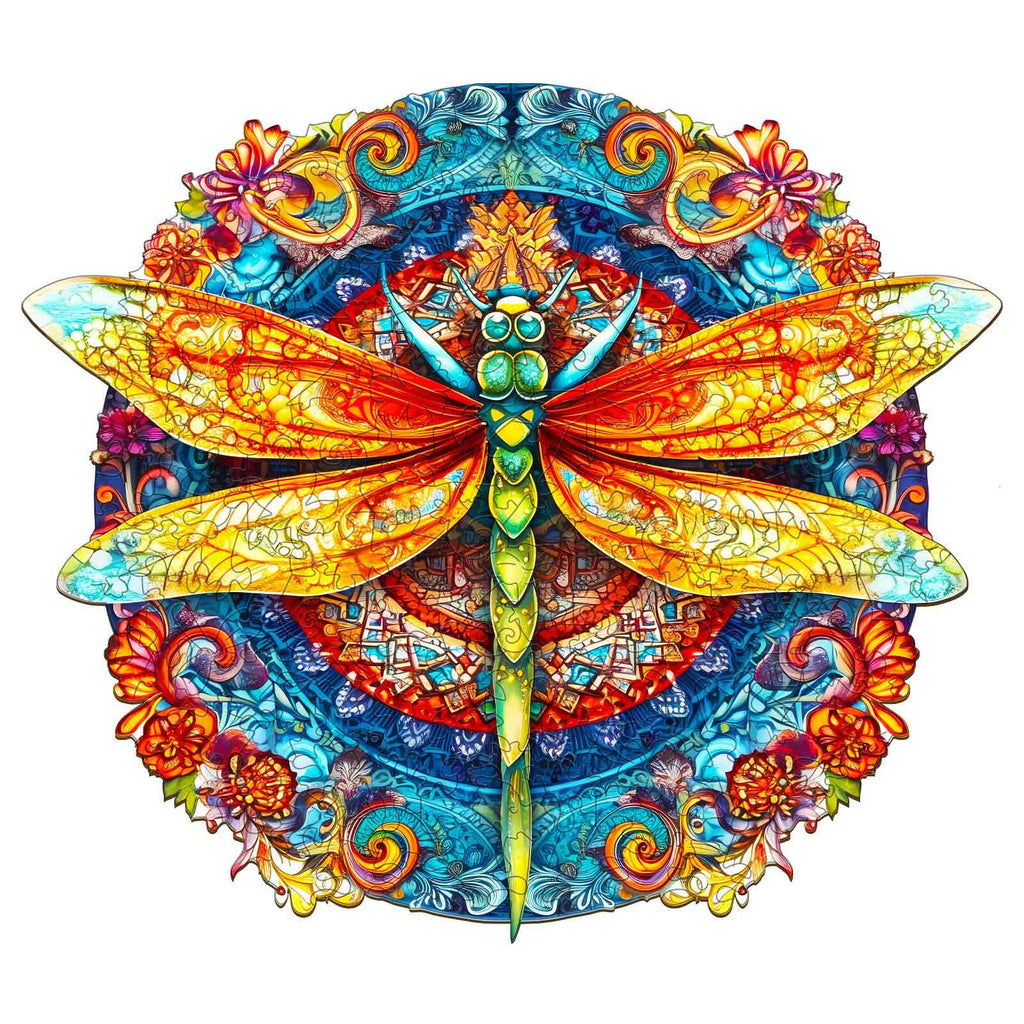 Mandala Dragonfly 1 Wooden Jigsaw Puzzle
