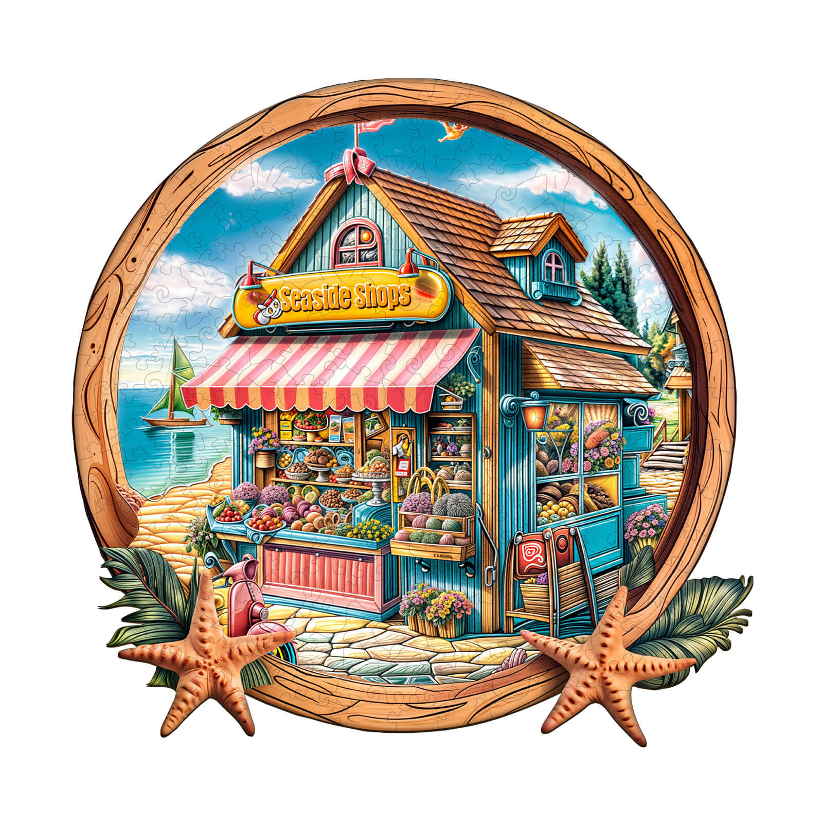 Seaside Shop Wooden Jigsaw Puzzle