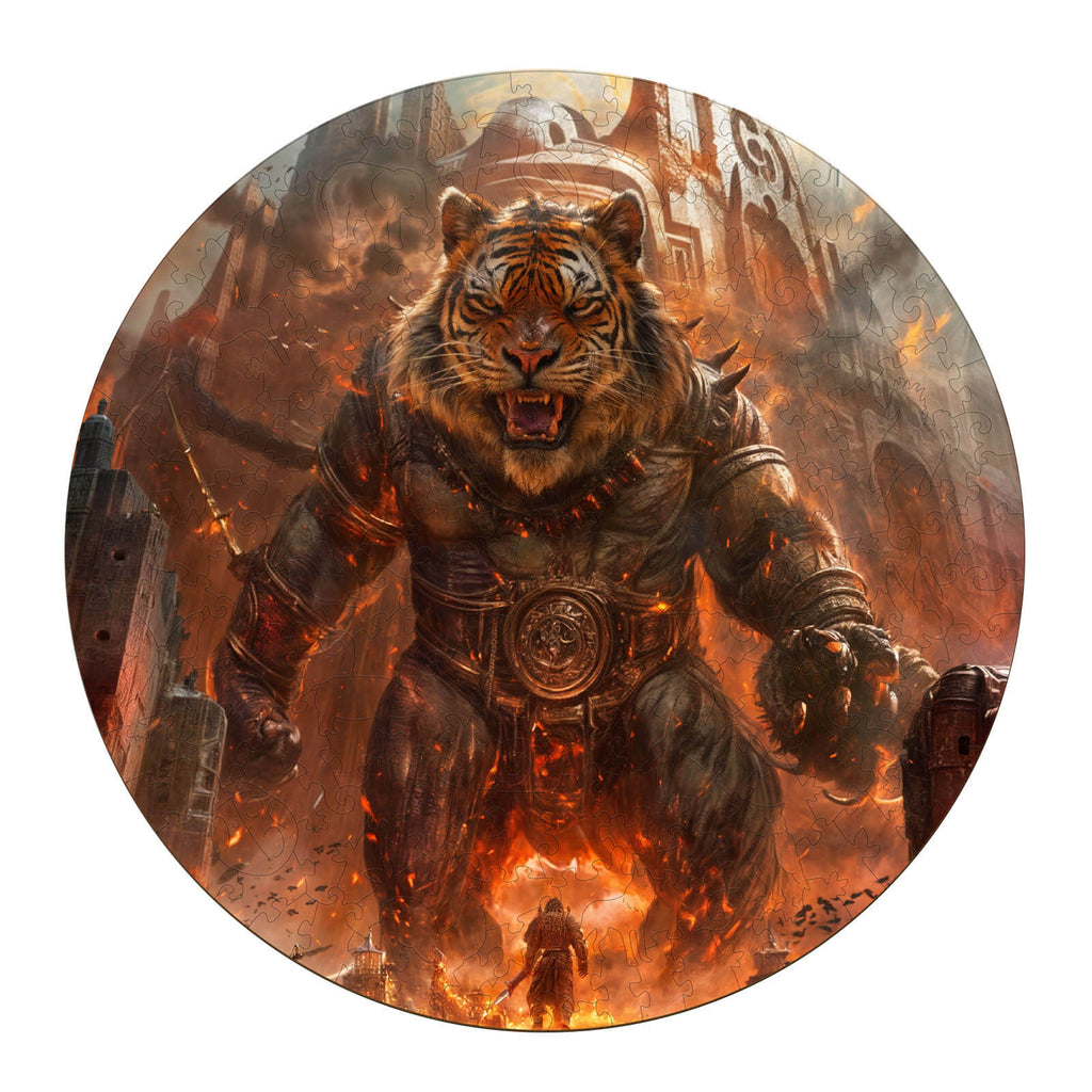 Fierce Tiger Wooden Jigsaw Puzzle