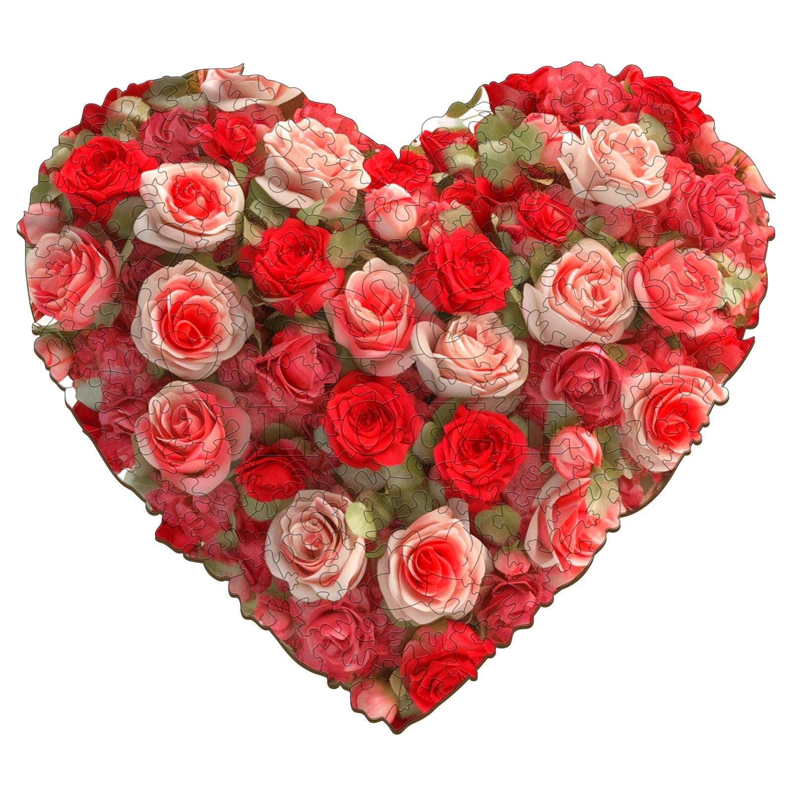 Flower Heart Wooden Jigsaw Puzzle
