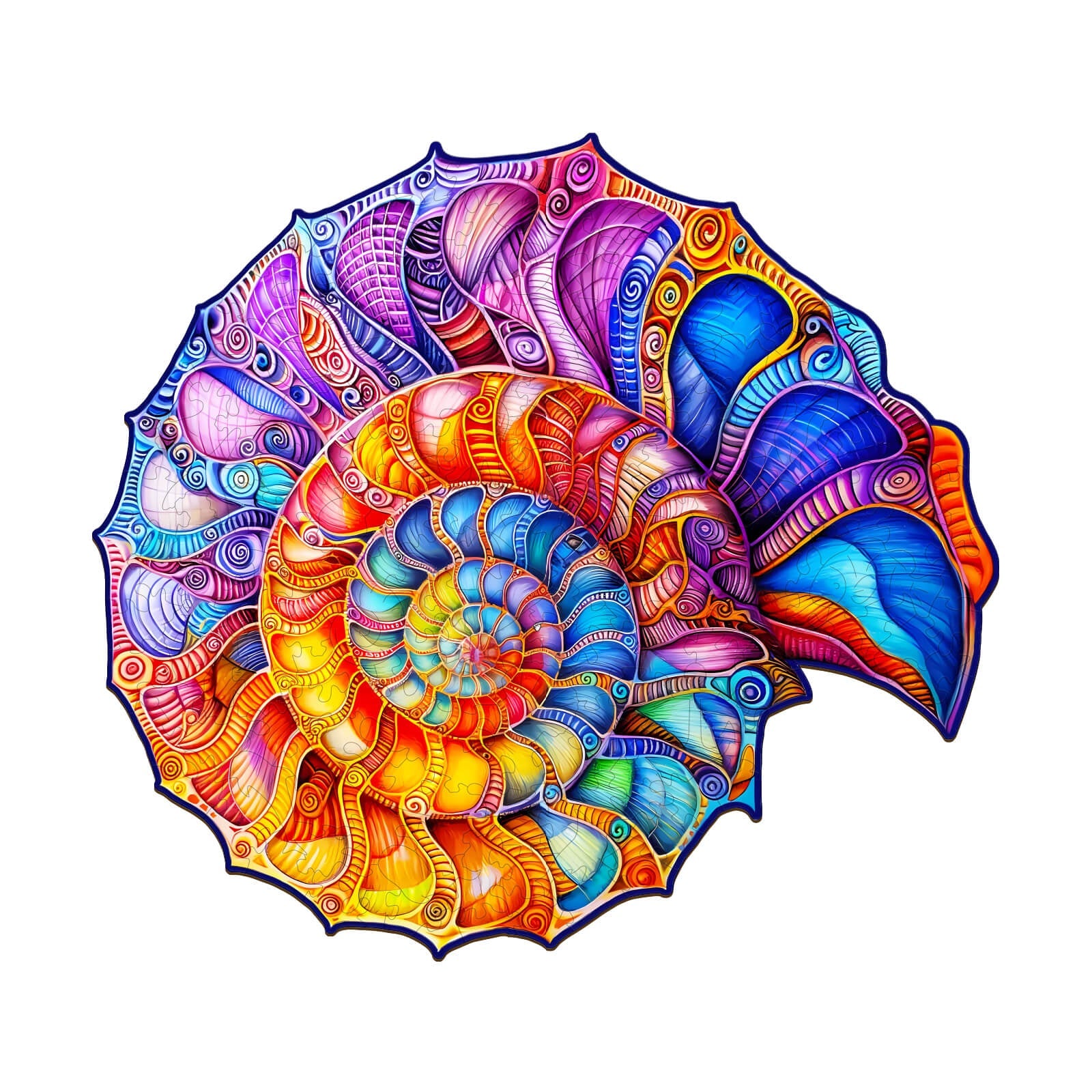 Colorful Nautilus Wooden Jigsaw Puzzle