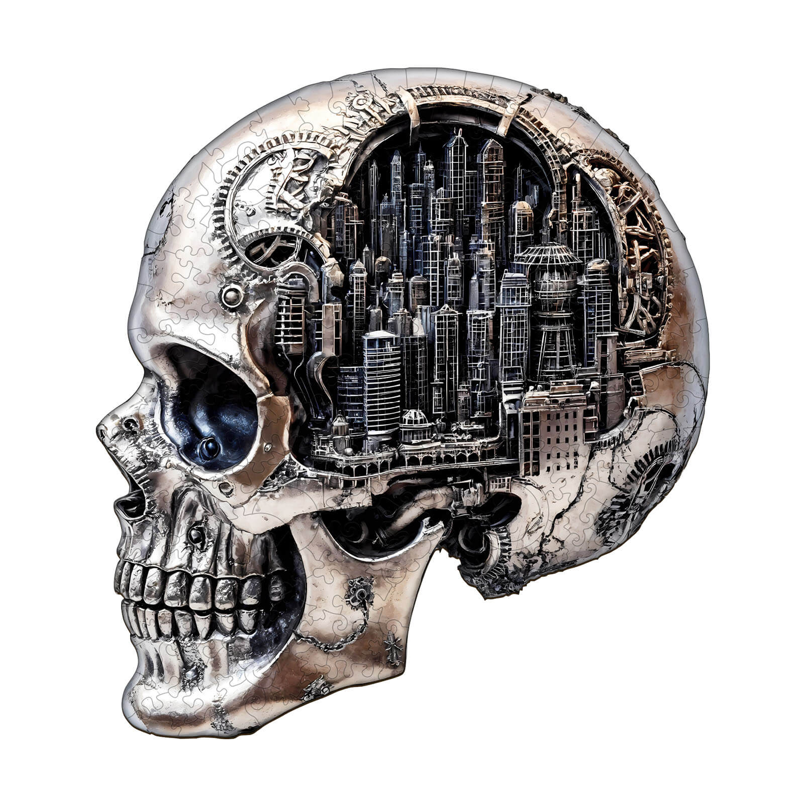 Skull City-2 Wooden Jigsaw Puzzle