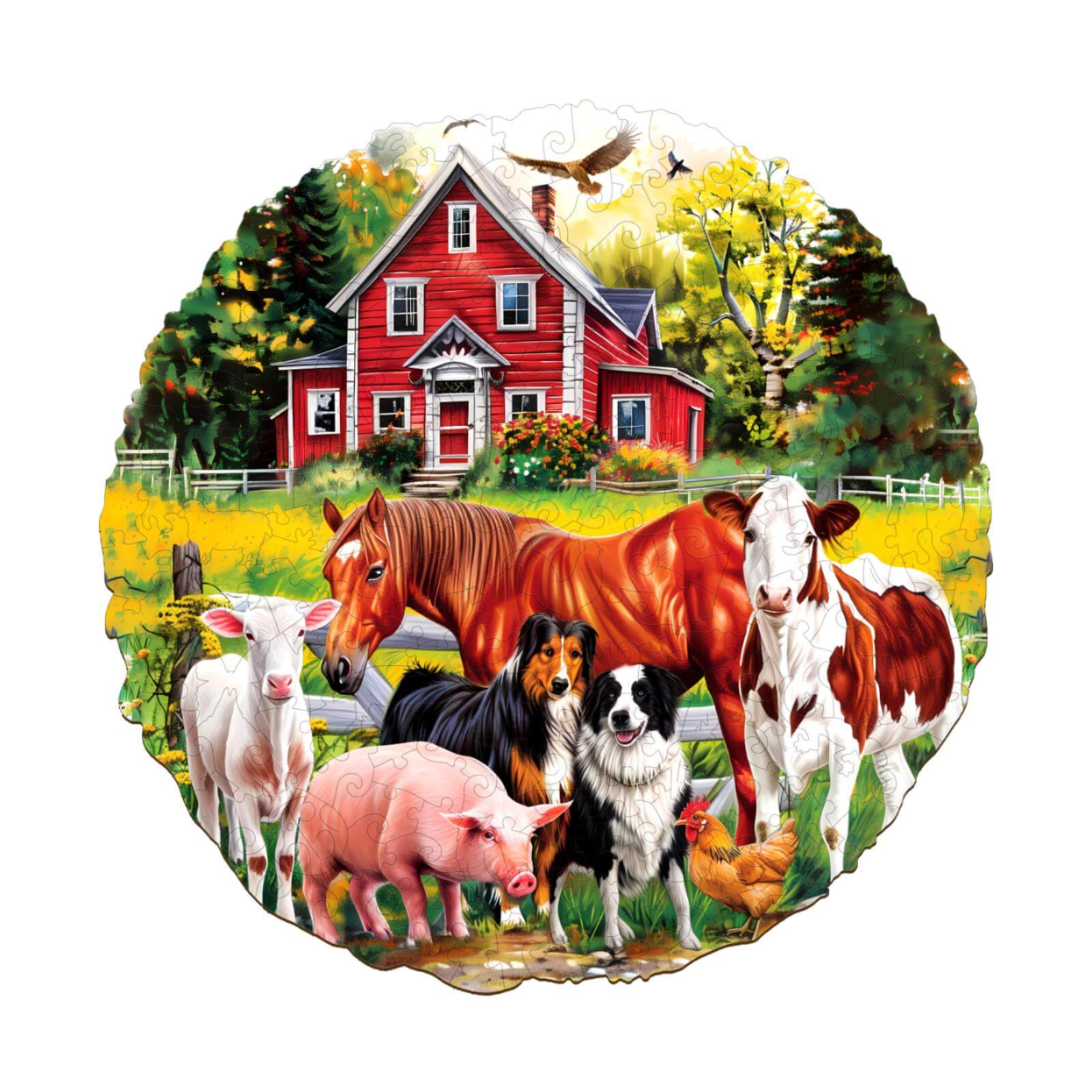 Farm Animals Wooden Jigsaw Puzzle