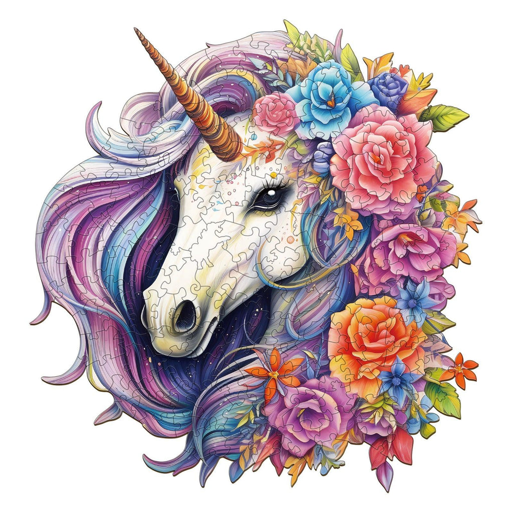 Rainbow Ponies Wooden Jigsaw Puzzle