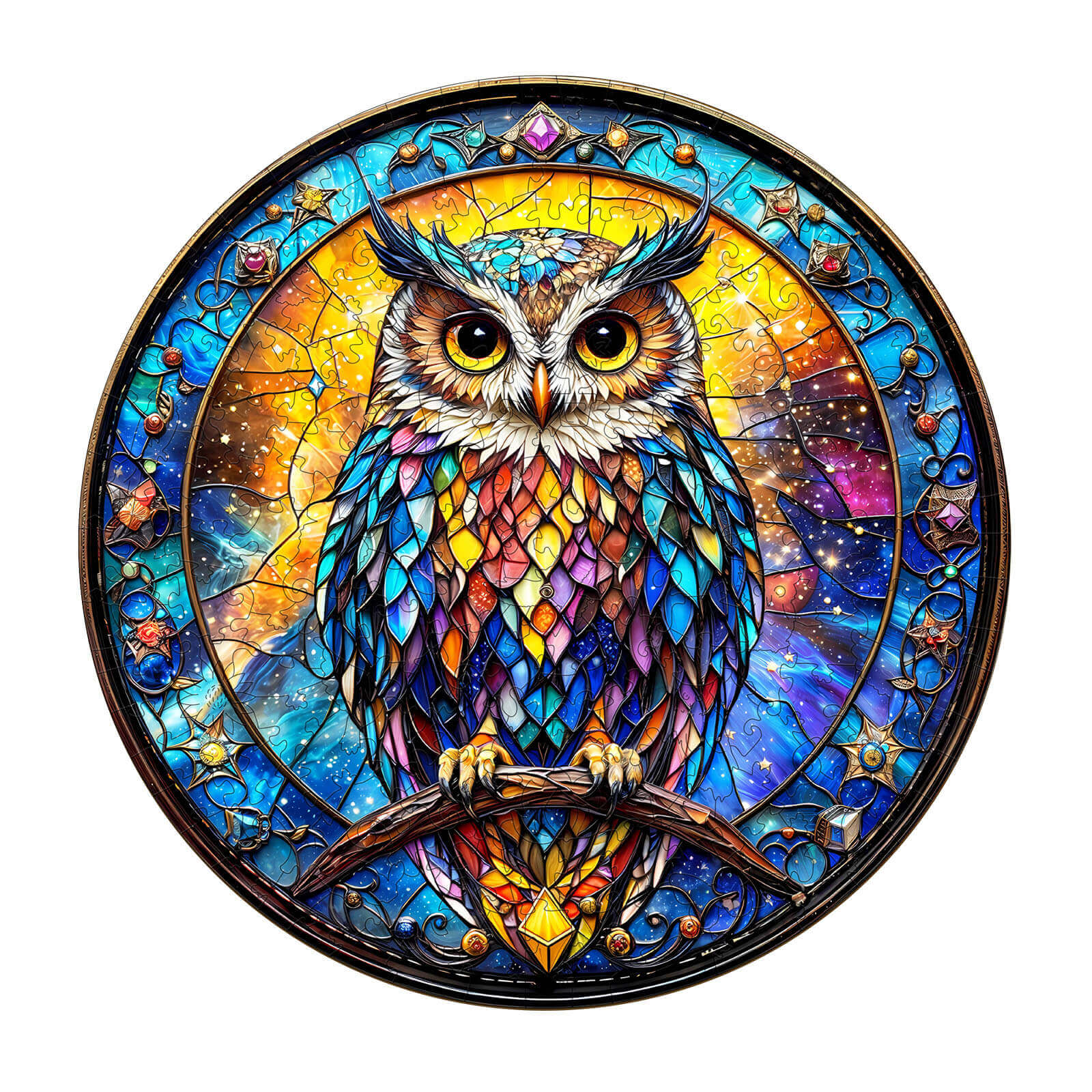 Iridescent Starwing Wooden Jigsaw Puzzle