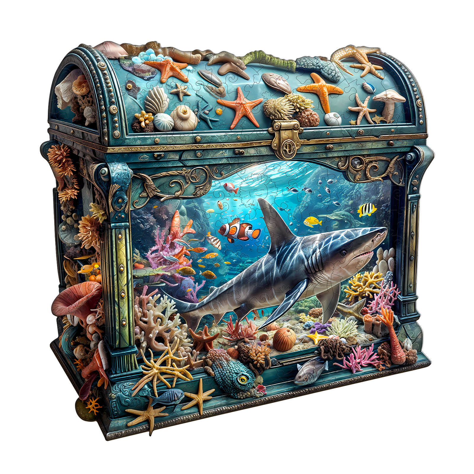 Treasure Chest Ocean-1 Wooden Jigsaw Puzzle