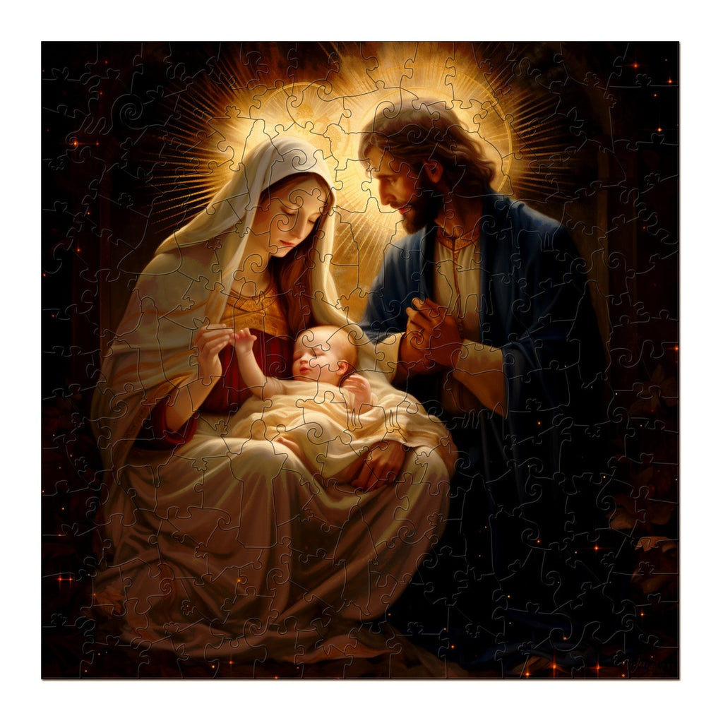 The Birth of Jesus Wooden Jigsaw Puzzle