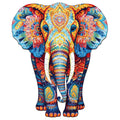 Orange Elephant Wooden Jigsaw Puzzle