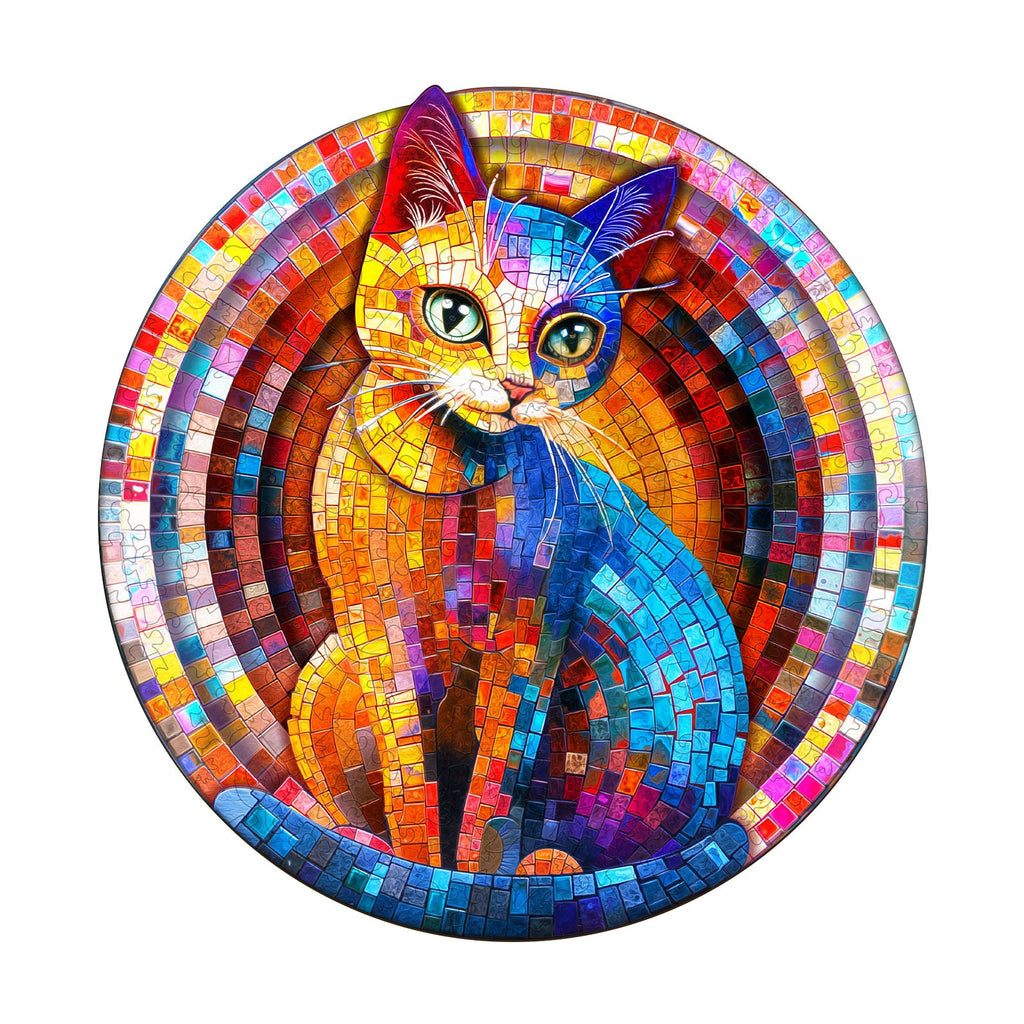 Pixel Kitty Wooden Jigsaw Puzzle