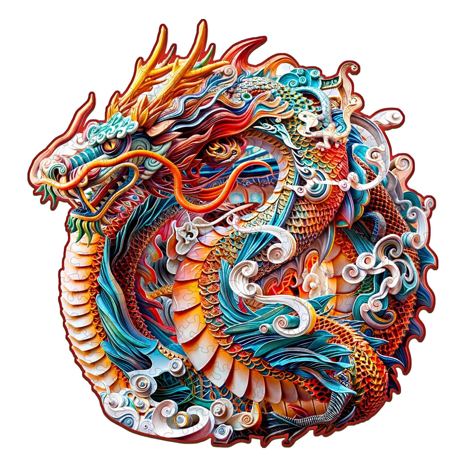 3D Chinese Dragon-2 Wooden Jigsaw Puzzle