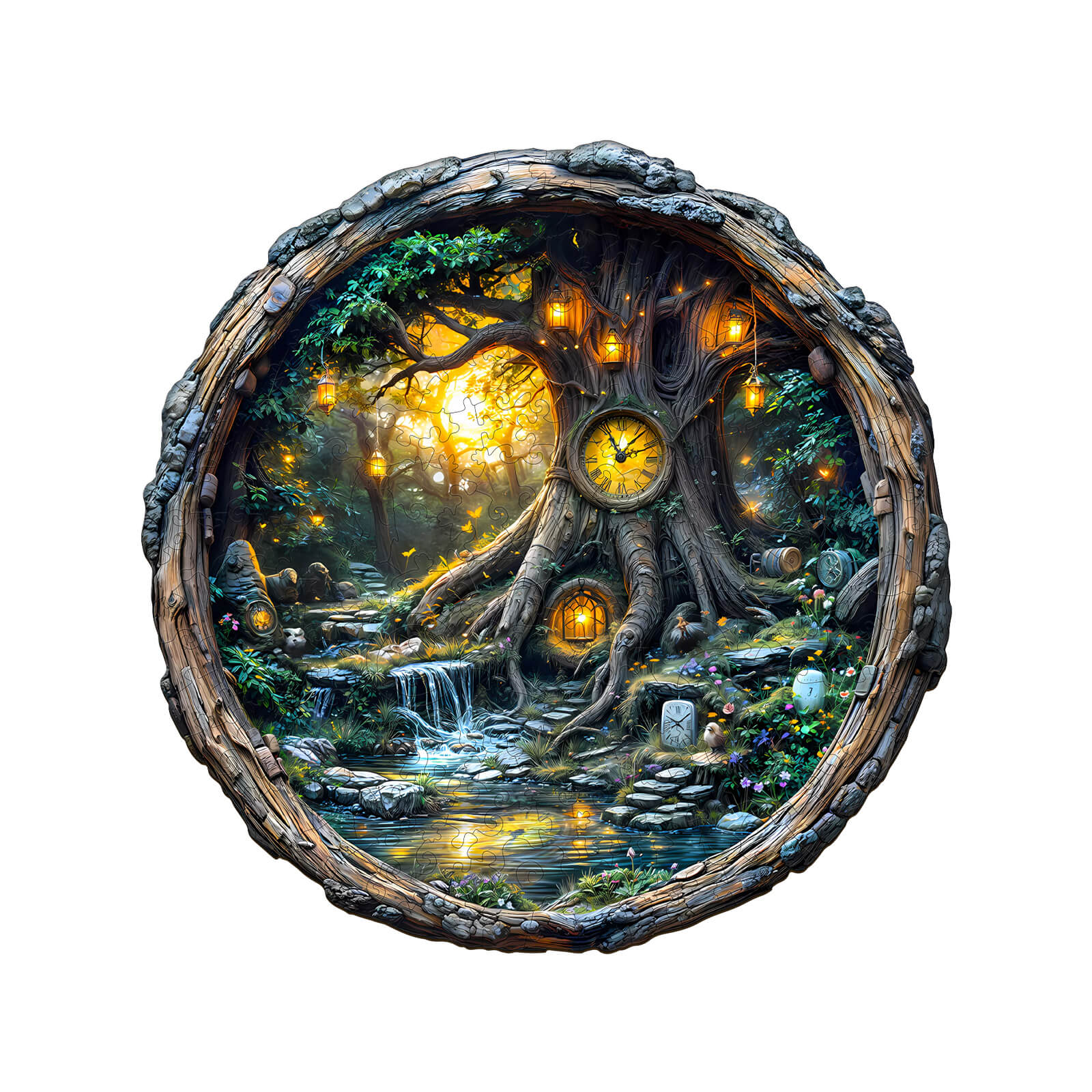 Magic time tree Wooden Jigsaw Puzzle
