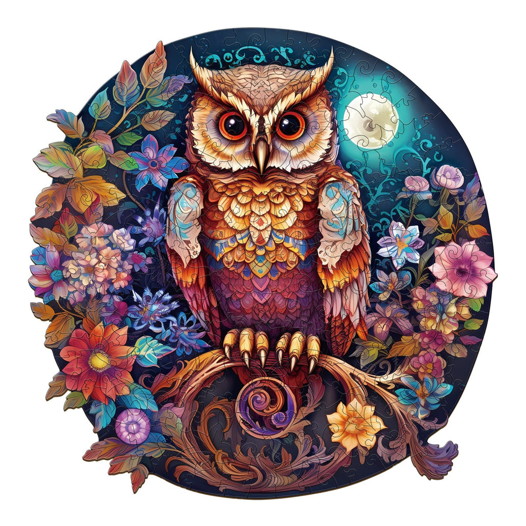 Nocturnal Owl Wooden Jigsaw Puzzle