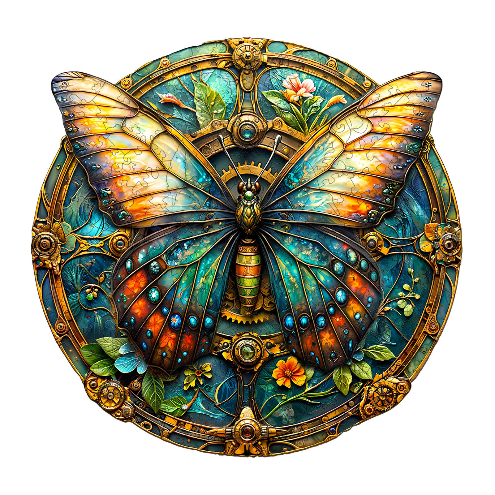 vintage butterfly-2 Wooden Jigsaw Puzzle