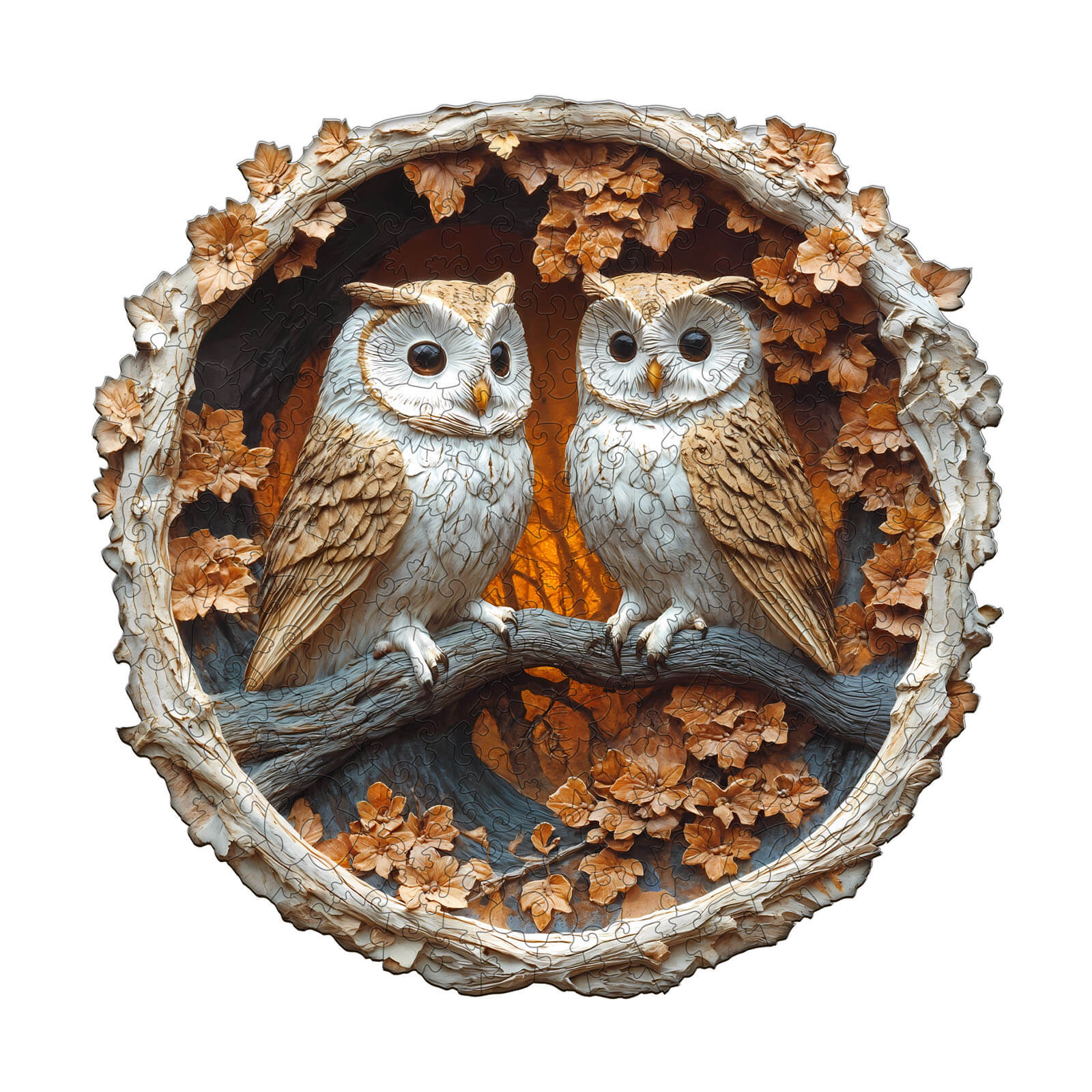 Woodcarving Owl Wooden Jigsaw Puzzle