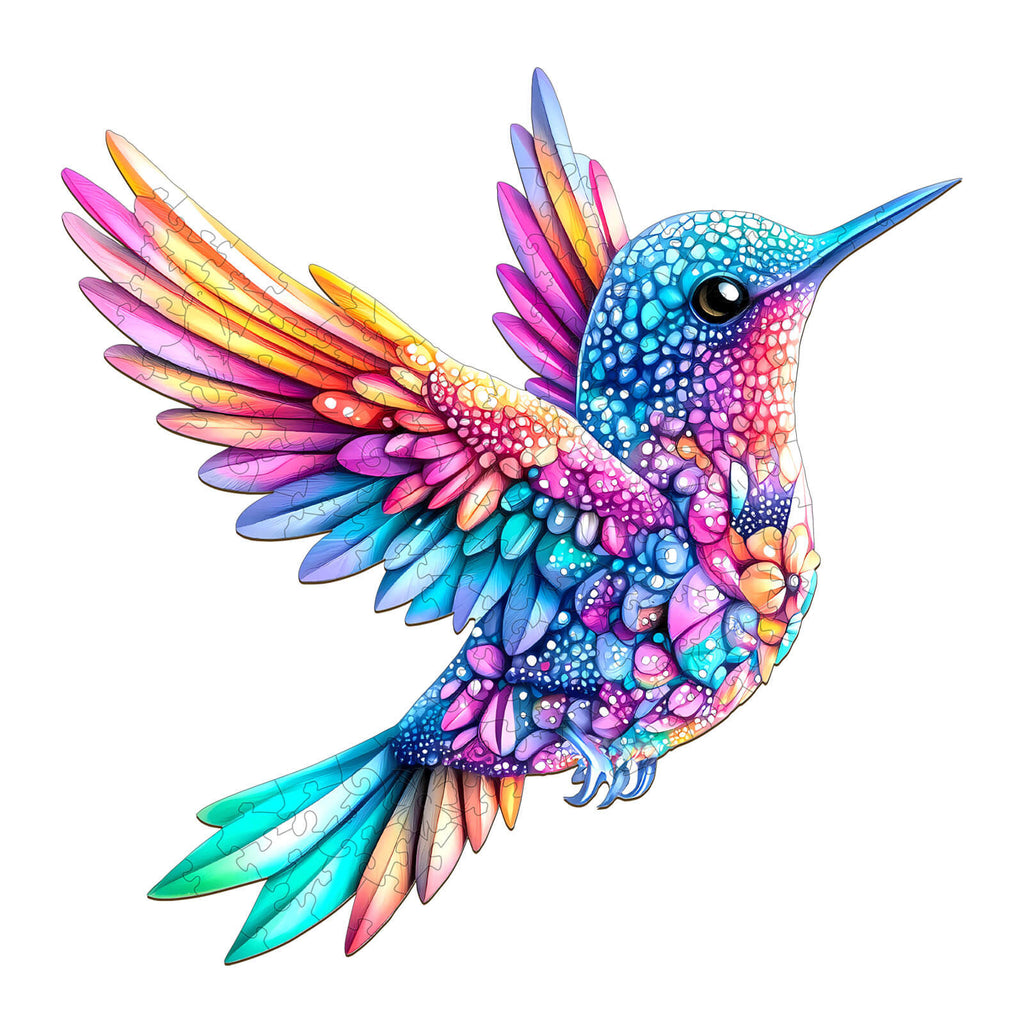 Jewel hummingbird Wooden Jigsaw Puzzle