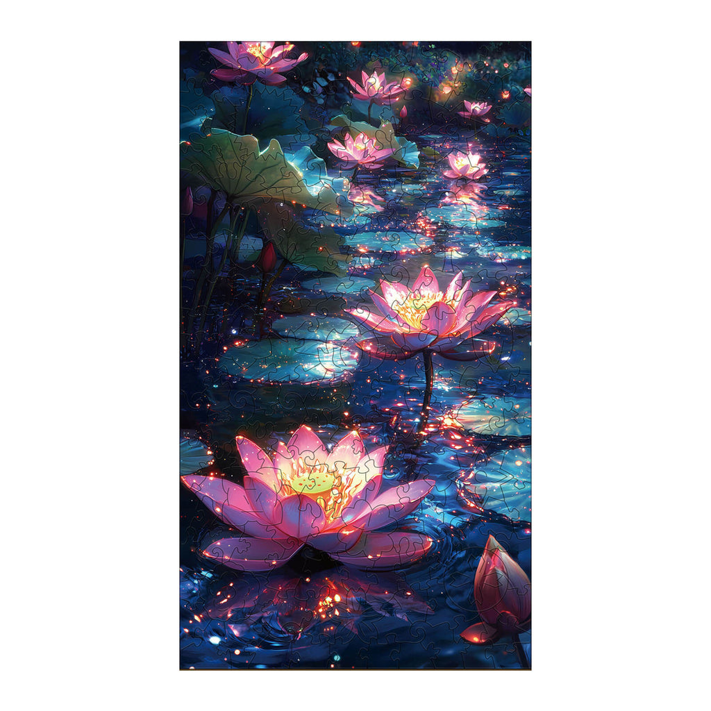 Moon Lotus Wooden Jigsaw Puzzle