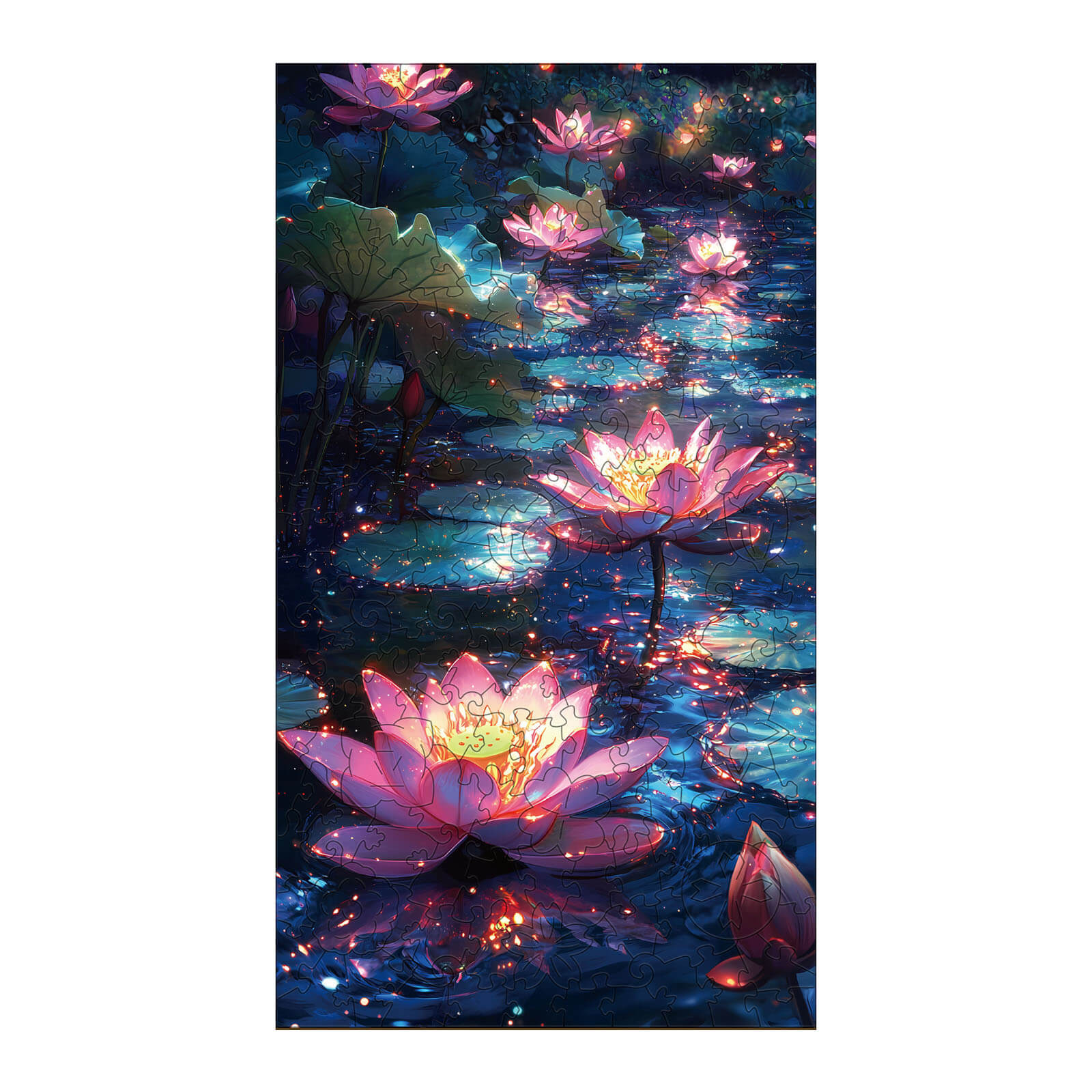 Moon Lotus Wooden Jigsaw Puzzle