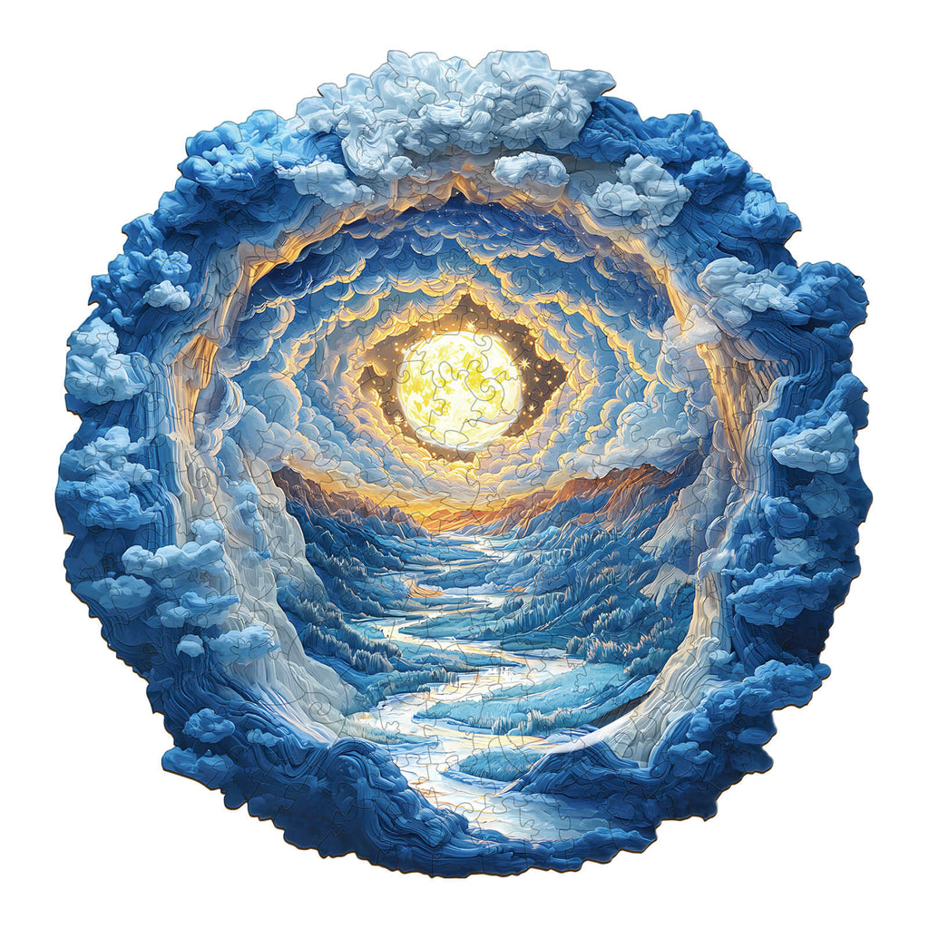 3D Moonlight Dreamscape Wooden Jigsaw Puzzle
