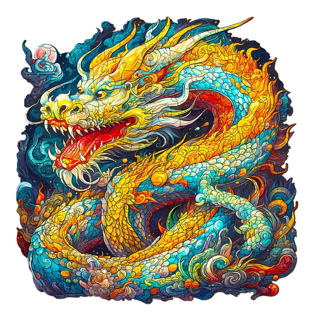 Chinese Dragon Wooden Jigsaw Puzzle