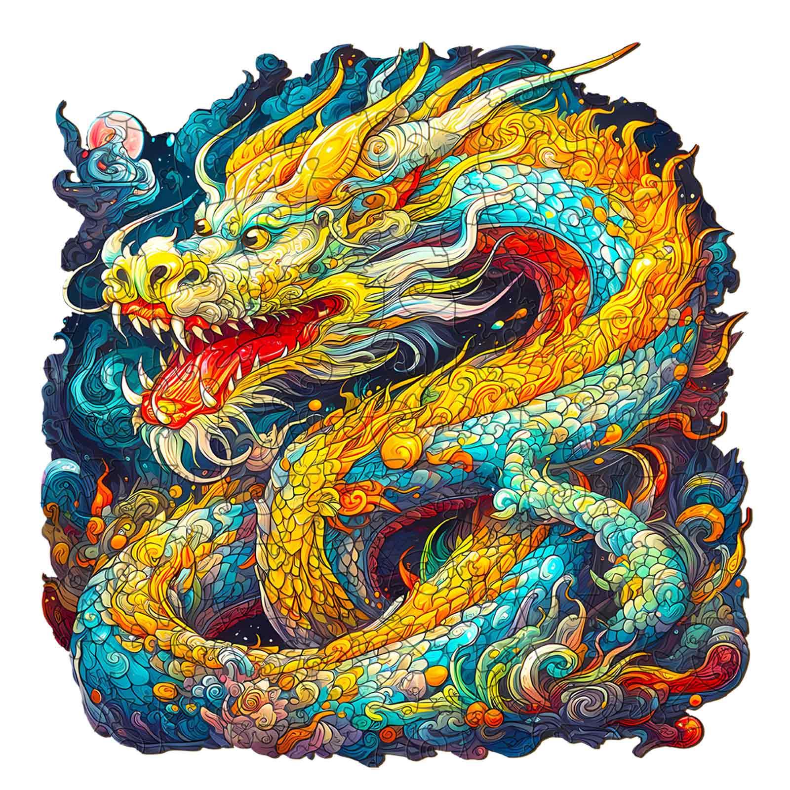 Chinese Dragon Wooden Jigsaw Puzzle