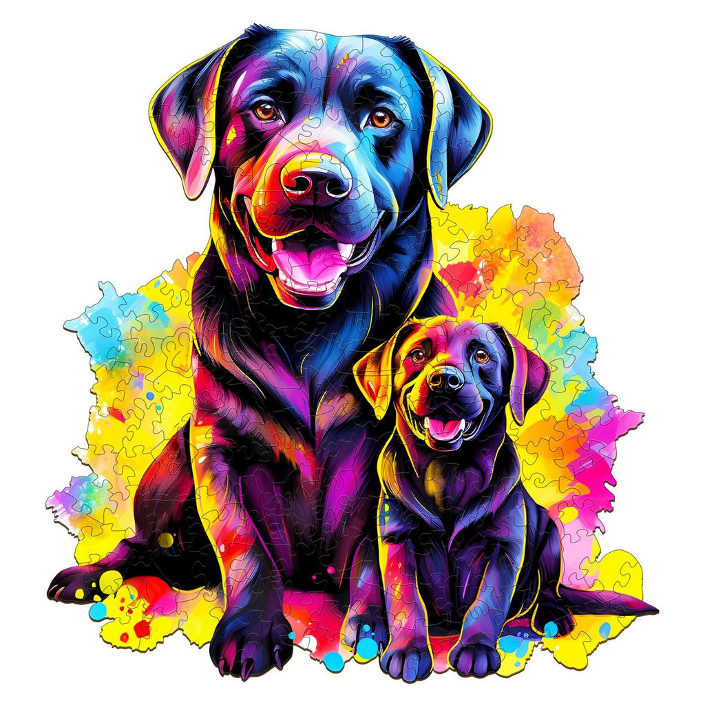 Labrador Family Wooden Jigsaw Puzzle