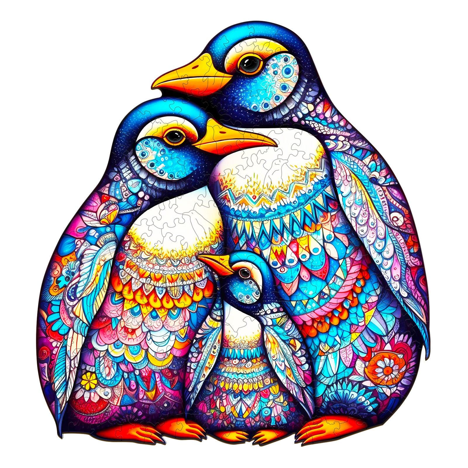 Penguin Family - 2 Wooden Jigsaw Puzzle