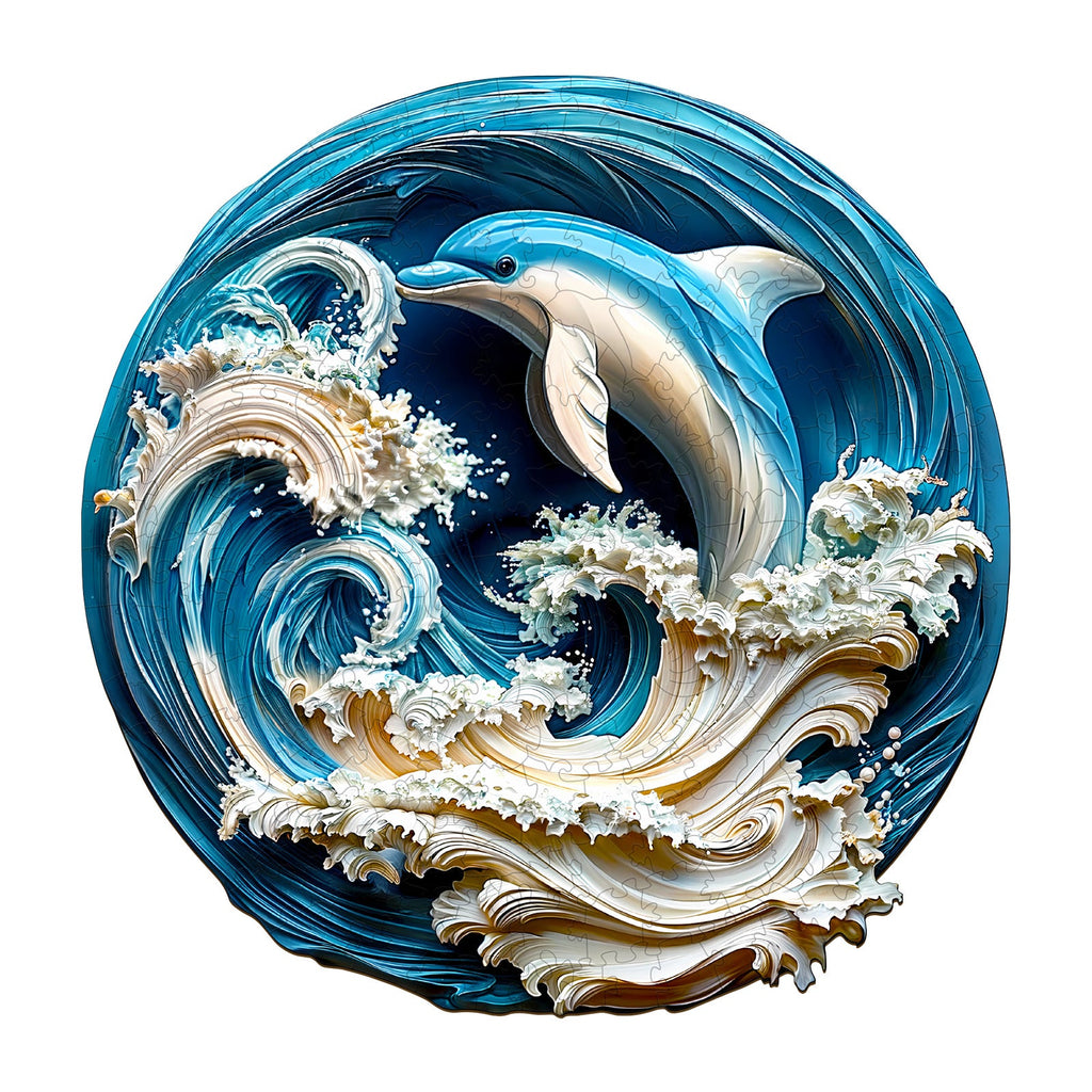 3D Dolphin-2 Wooden Jigsaw Puzzle