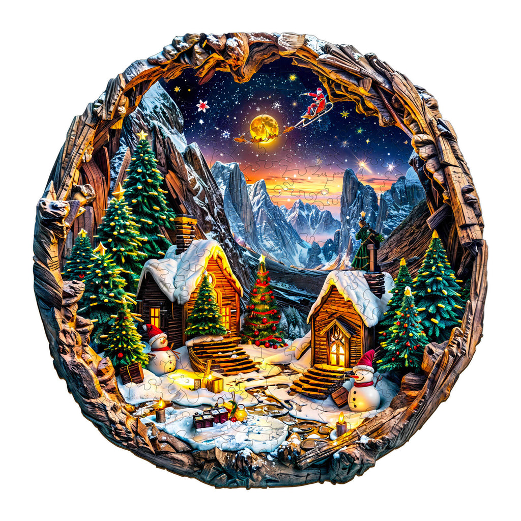 Christmas Eve Wooden Jigsaw Puzzle