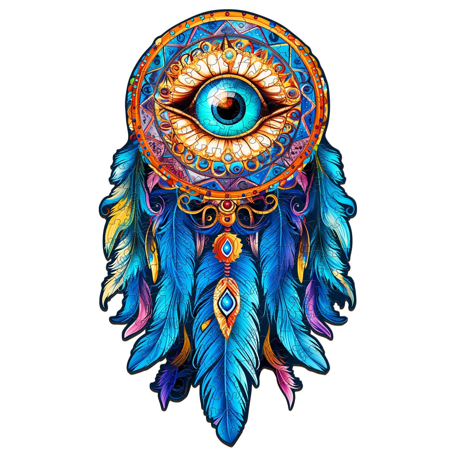 Eye Dream Catcher Wooden Jigsaw Puzzle
