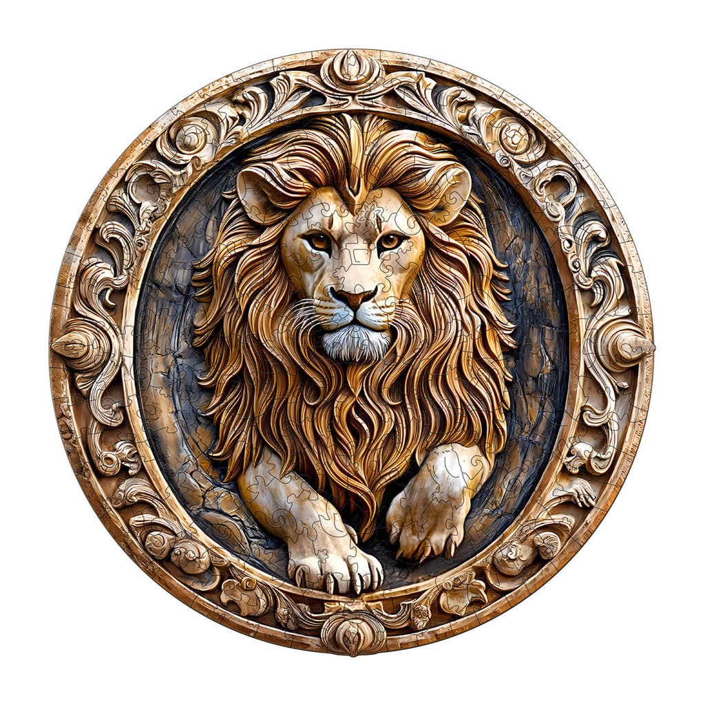 Sculpture Lion Wooden Jigsaw Puzzle