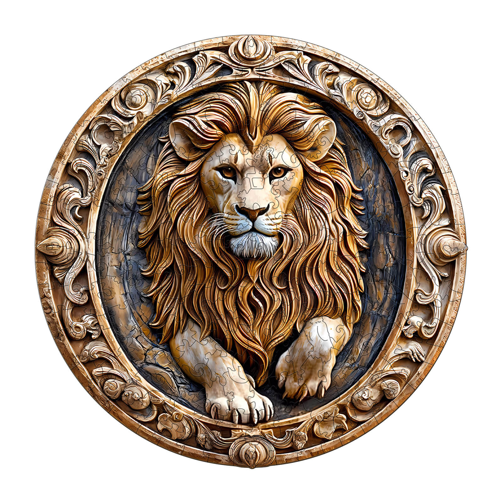 Sculpture Lion Wooden Jigsaw Puzzle