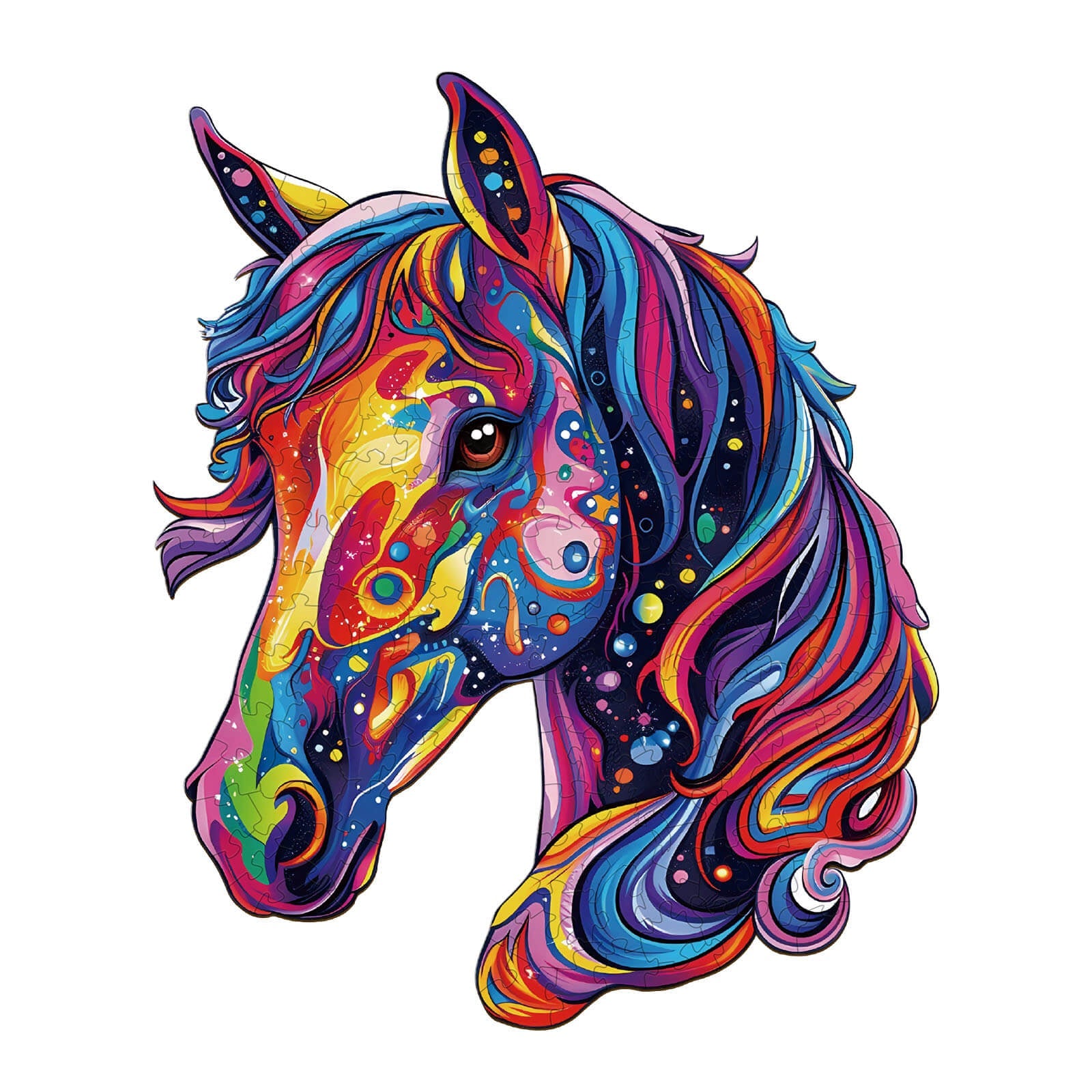 Colorful Horse Wooden Jigsaw Puzzle