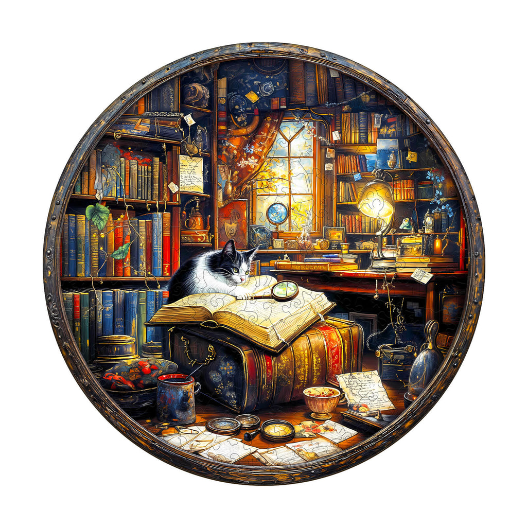 Whiskers Library-1  Wooden Jigsaw Puzzle