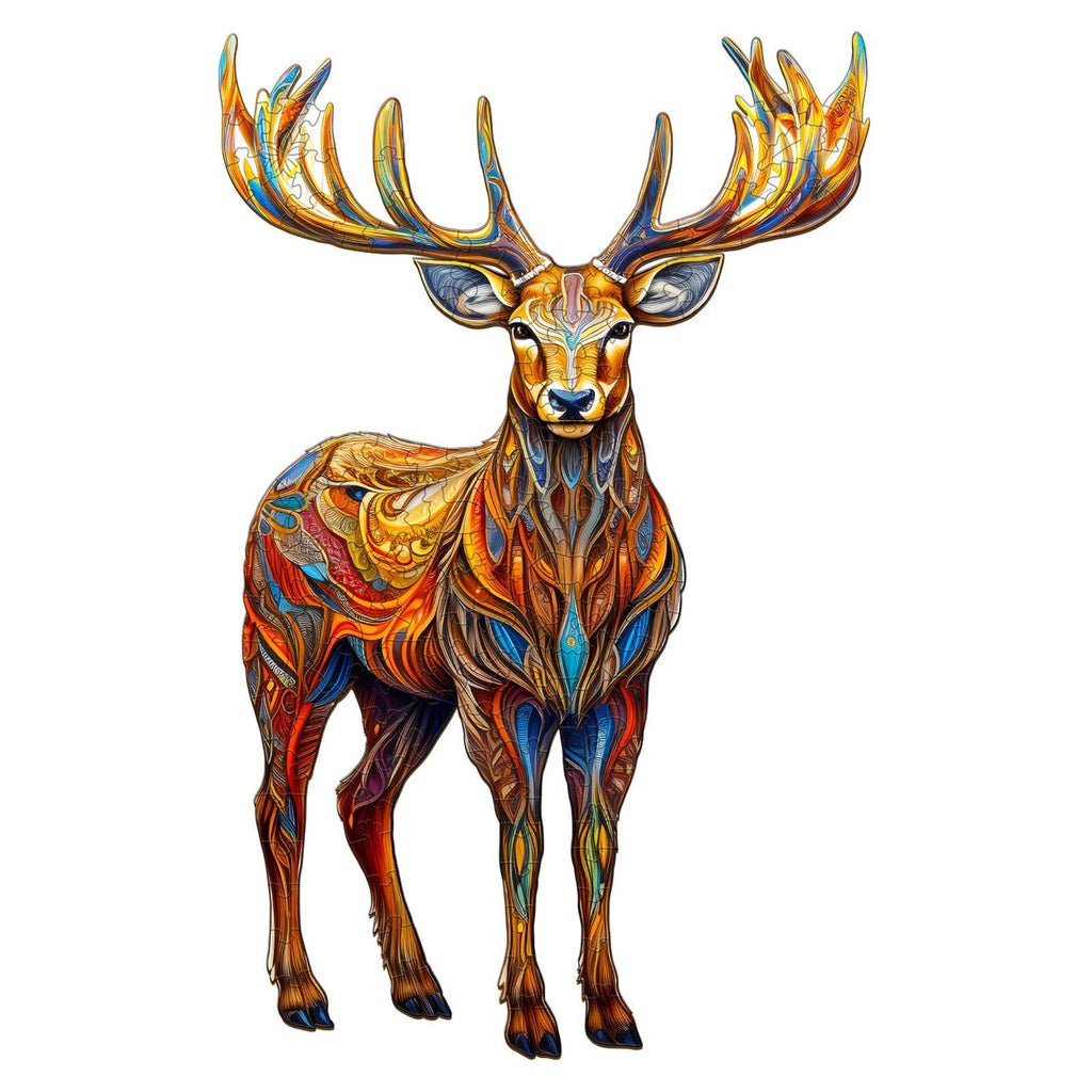 Colorful Deer Wooden Jigsaw Puzzle