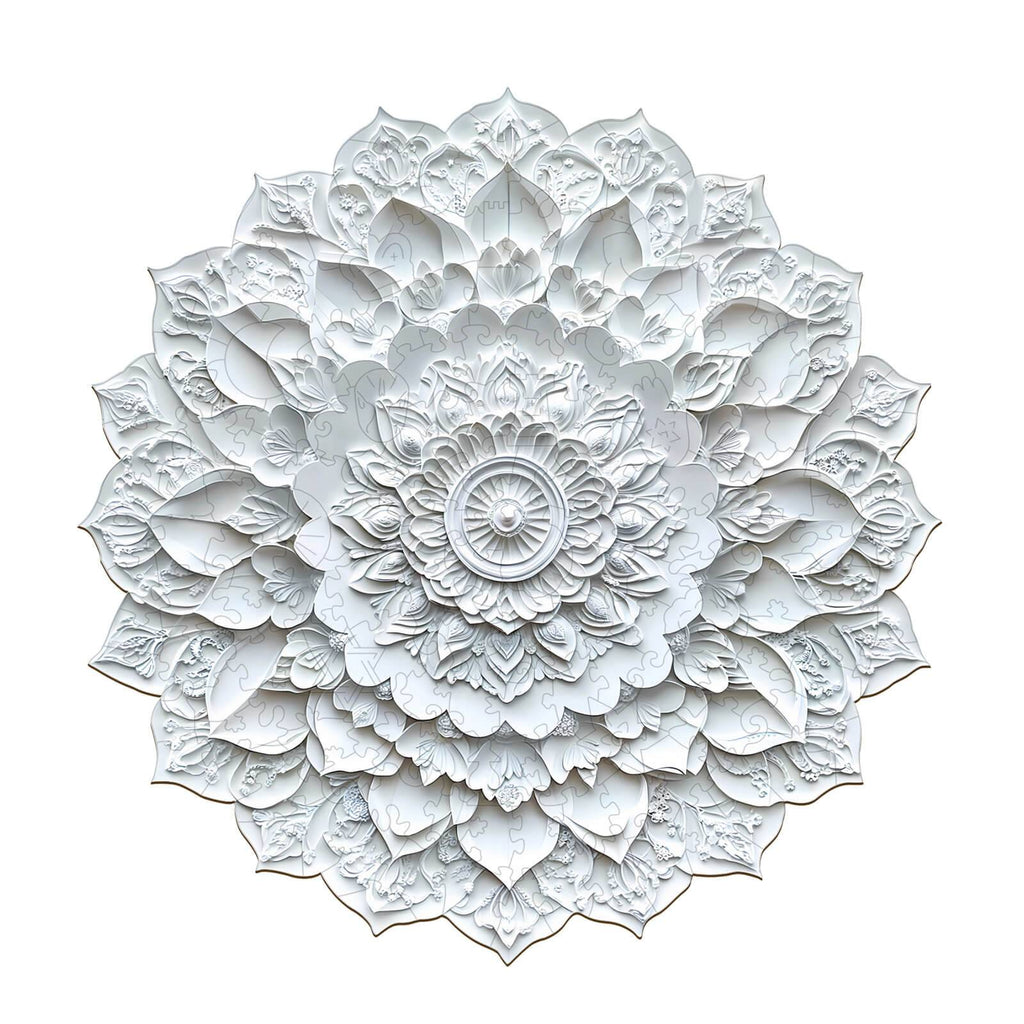 3D Paper Mandala-1 Wooden Jigsaw Puzzle