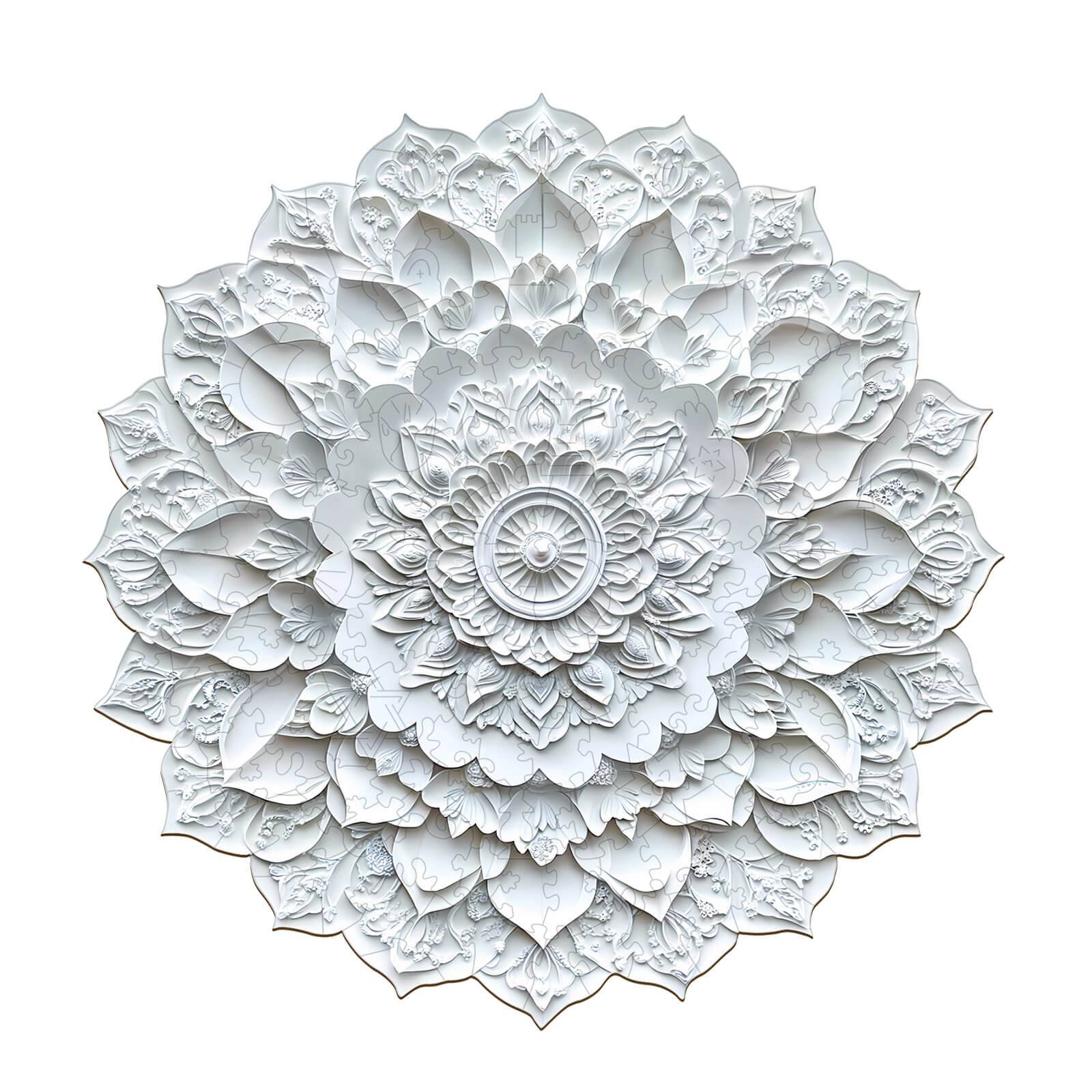 3D Paper Mandala-1 Wooden Jigsaw Puzzle
