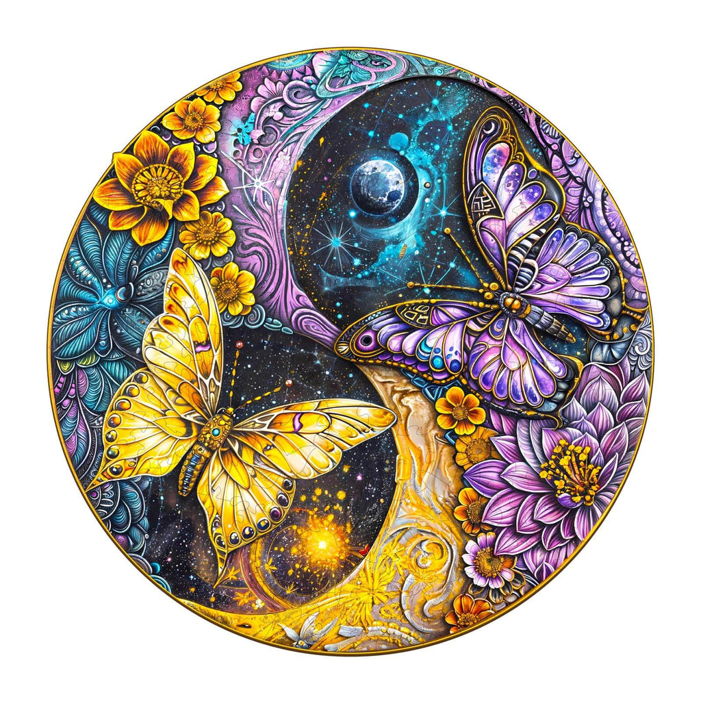 Galaxy Butterflies Wooden Jigsaw Puzzle